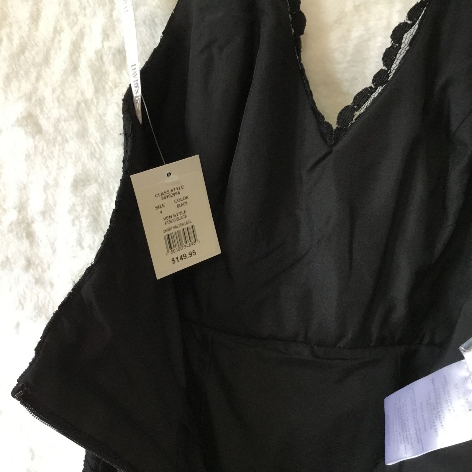 Other David’s Bridal Black Halter Top Laced Short Dress Size S / US 4 / IT 40 - 9 Thumbnail