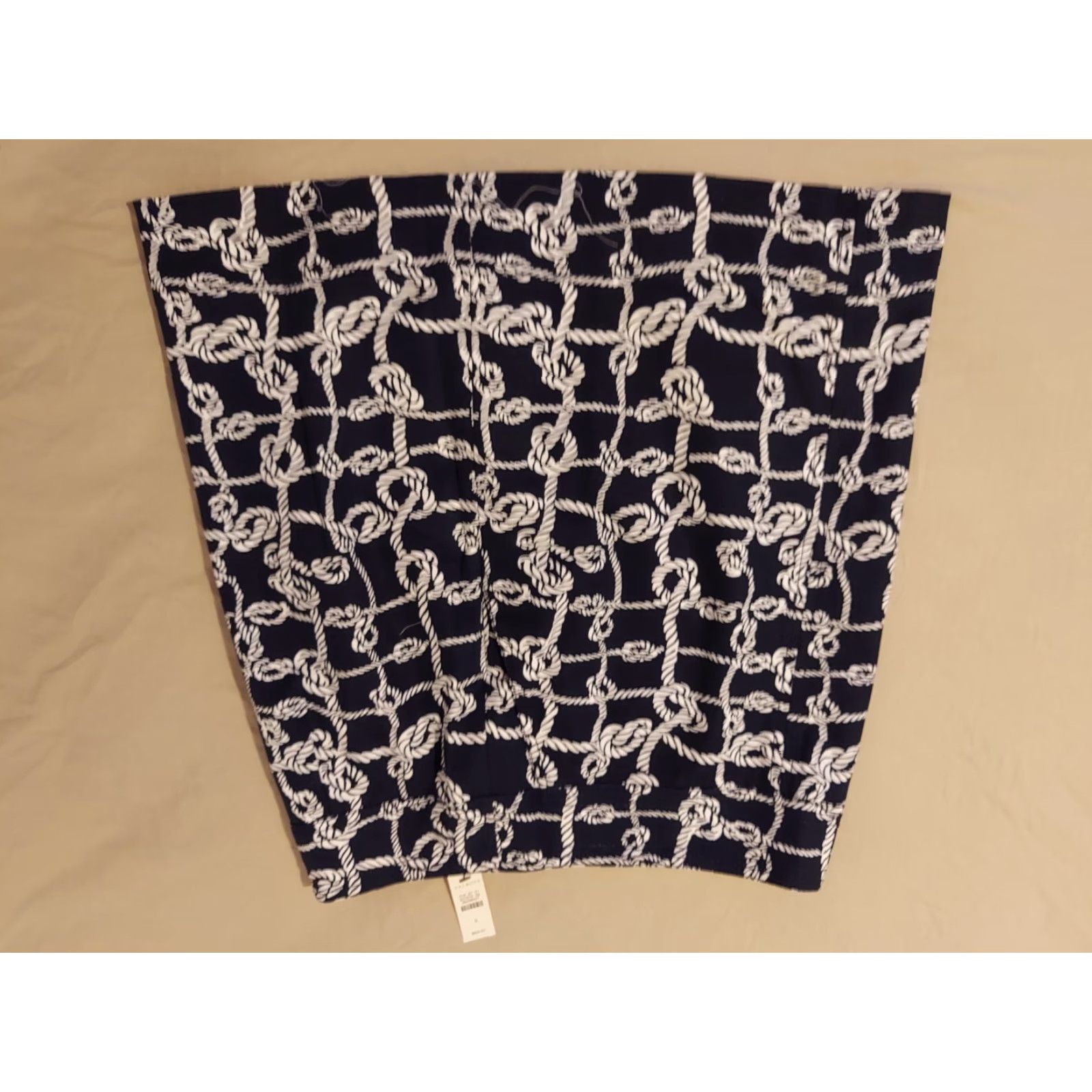 Talbots Womens Talbots Skirt 6 Navy Blue Cotton Knee Length Casual Size 28" / US 6 / IT 42 - 2 Thumbnail