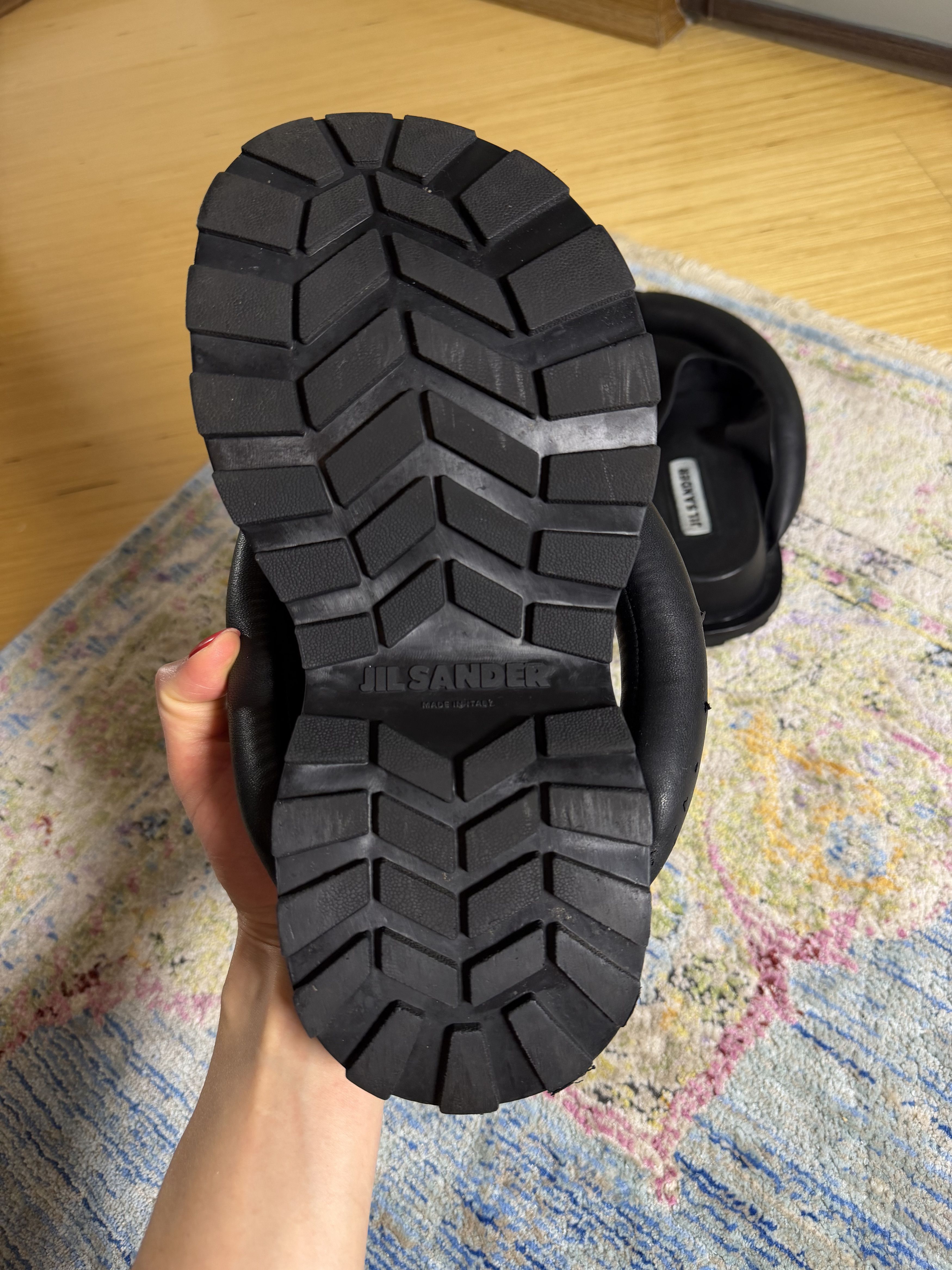 Jil Sander Jil Sander Padded Leather Sandals in Black Size US 10 / IT 40 - 8 Thumbnail