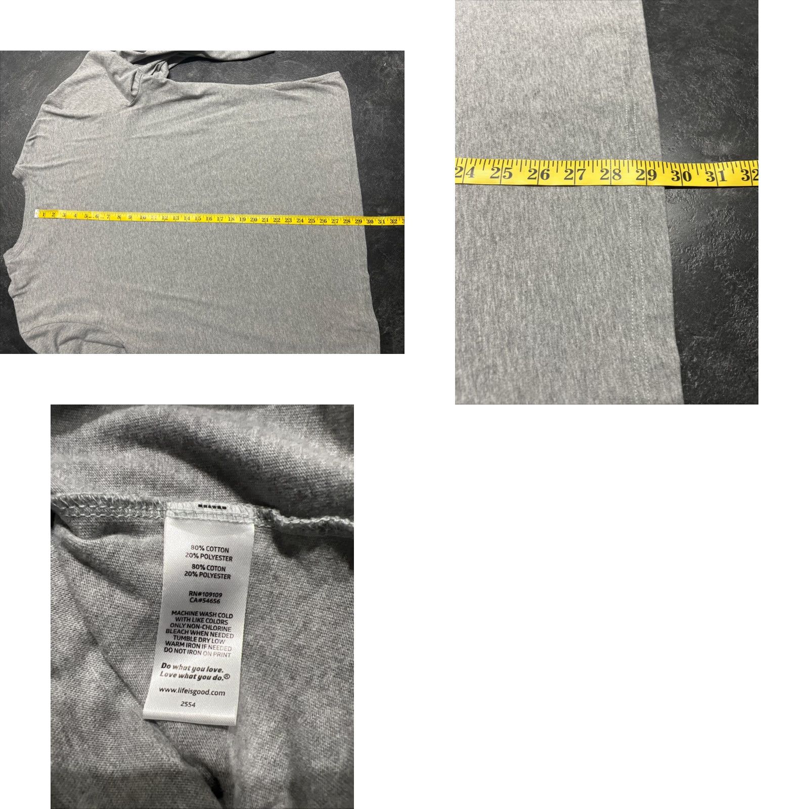 Life is Good Life Is Good T-Shirt Long Sleeve XXL Gray Fish Life Is Good Time Spent Fishing Is Not Deducted From Lifespan Men Shirt 2XL Mens Size US XXL / EU 58 / 5 - 8 Thumbnail
