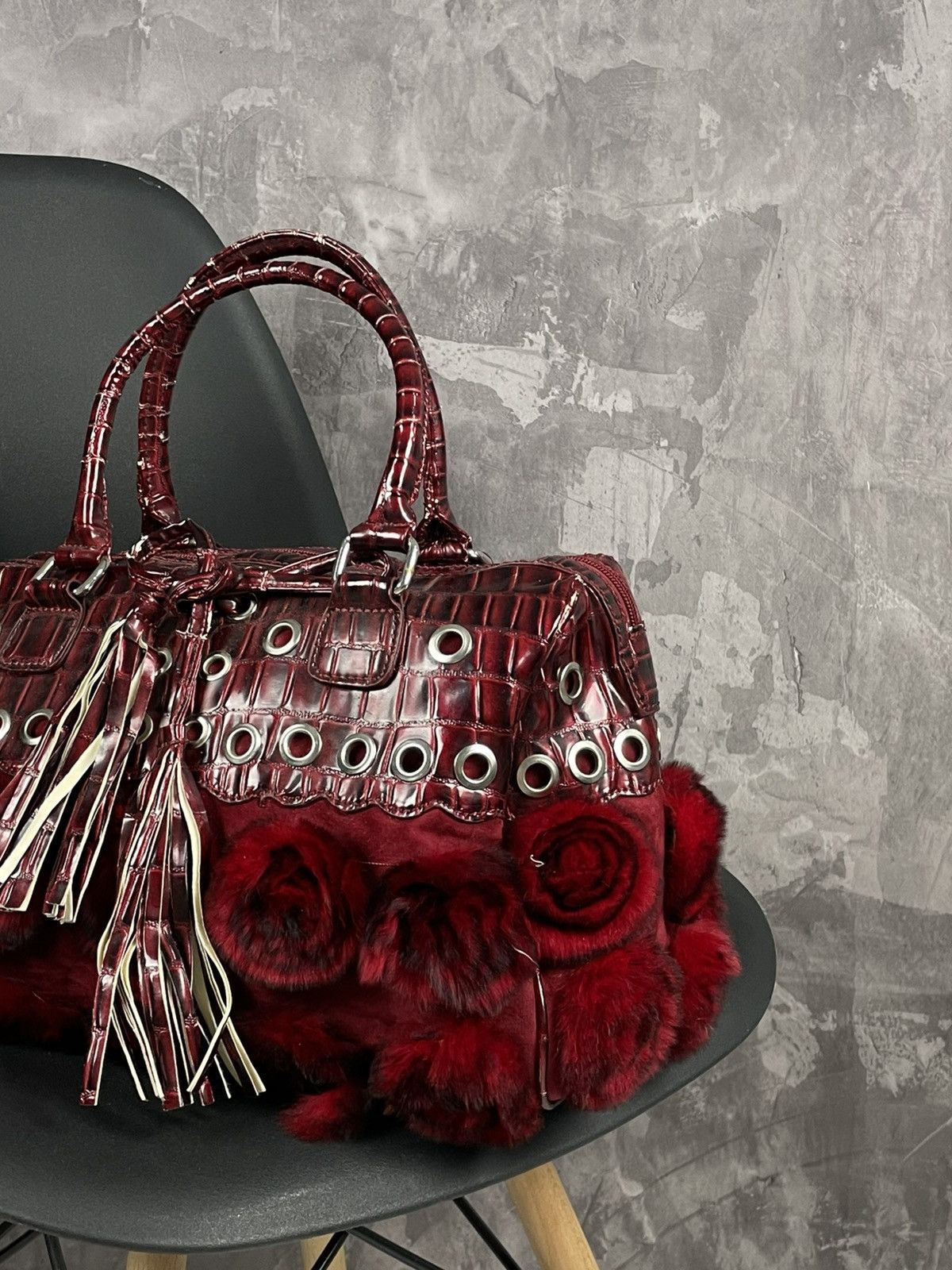 Japanese Brand Avant Garde Balenciaga Style Fur Crazy Opium Y2K Bag Size ONE SIZE - 2 Thumbnail