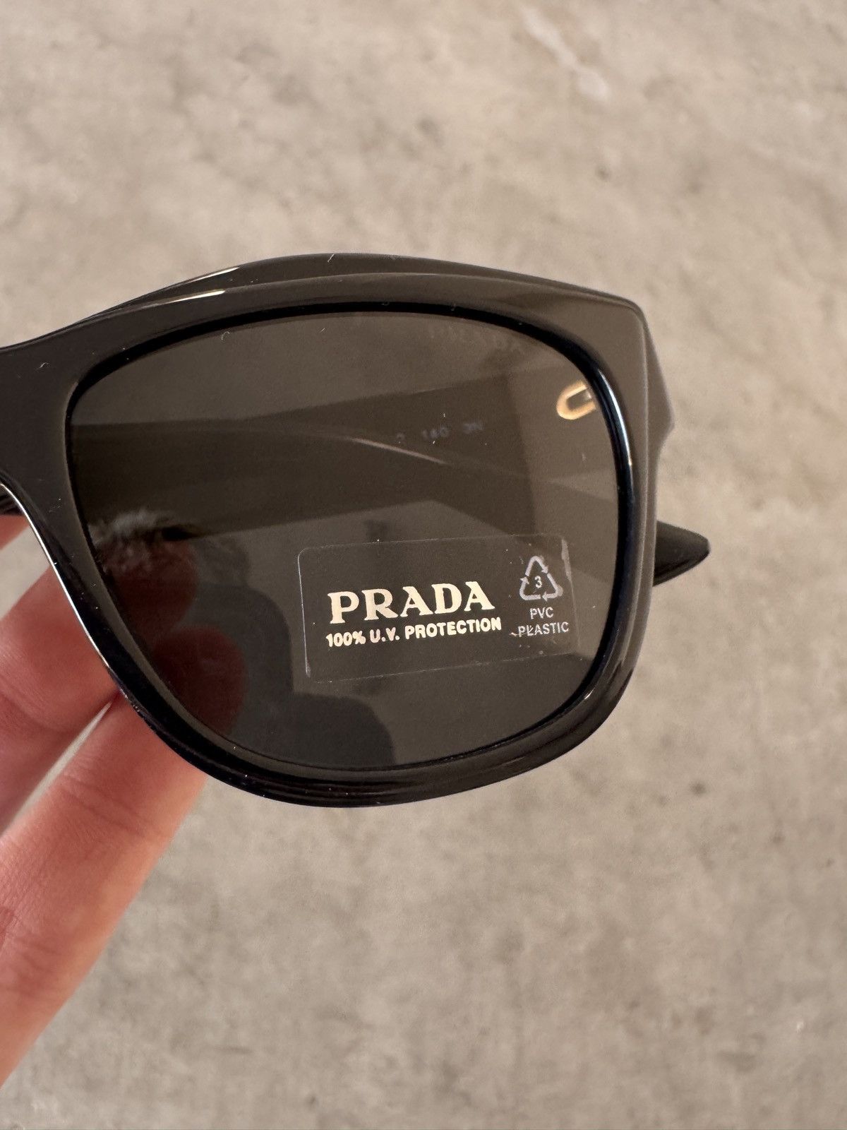 Prada Prada Milano Made in Italy Black Sun Glasses Size ONE SIZE - 2 Thumbnail
