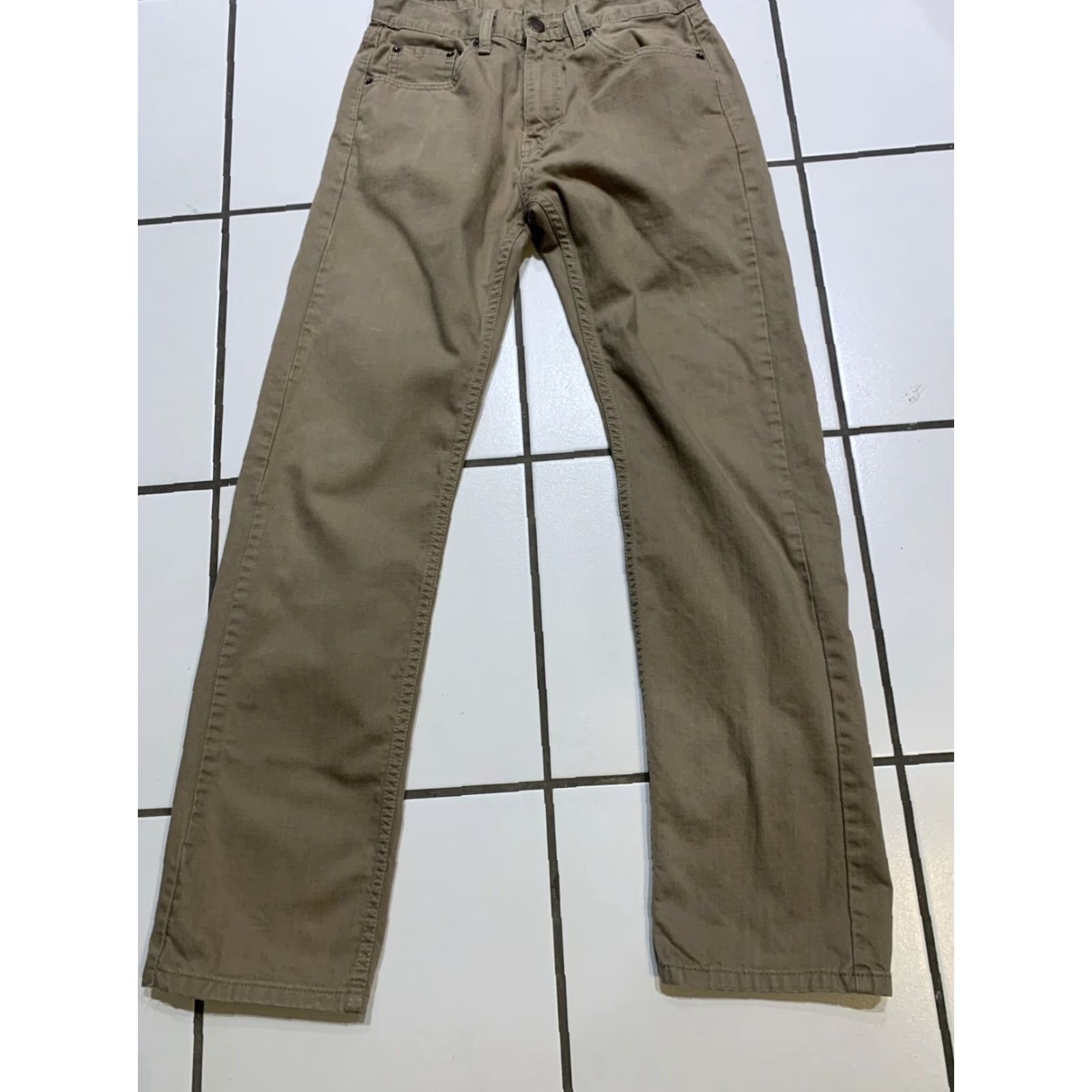 Levi's Levi's 505 Regular Straight Fit Denim Jeans Men W29 L31 Beige Stretch 90s Classic Size US 34 / EU 50 - 4 Thumbnail