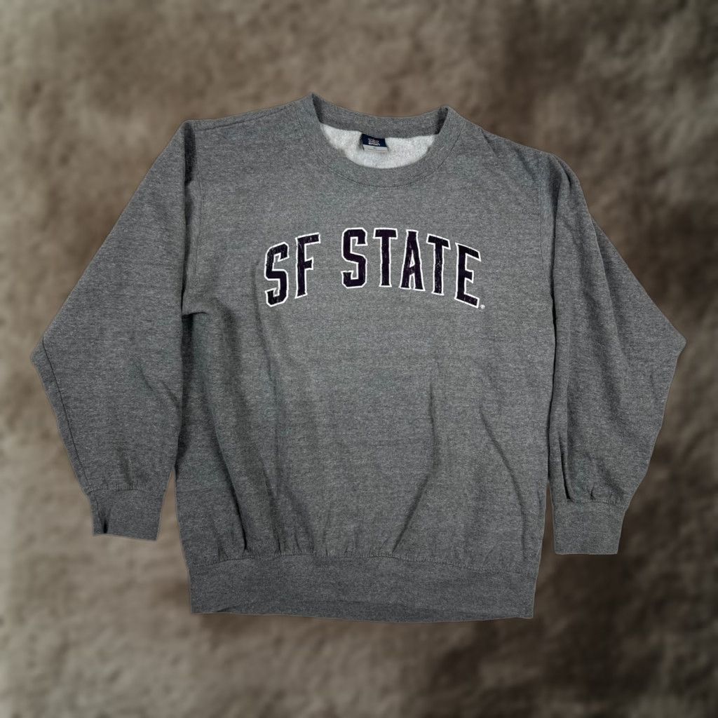Vintage VINTAGE SF STATE University Sweatshirt Mens XL Gray MV Sport Crewneck Graphic Print Fleece Pullover College Size US XL / EU 56 / 4 - 1 Thumbnail