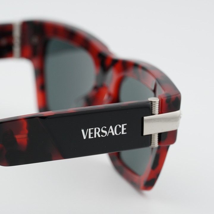 Versace Versace VE4464F 545787 Sunglasses Black / Red Rectangle Fram Size ONE SIZE - 4 Thumbnail