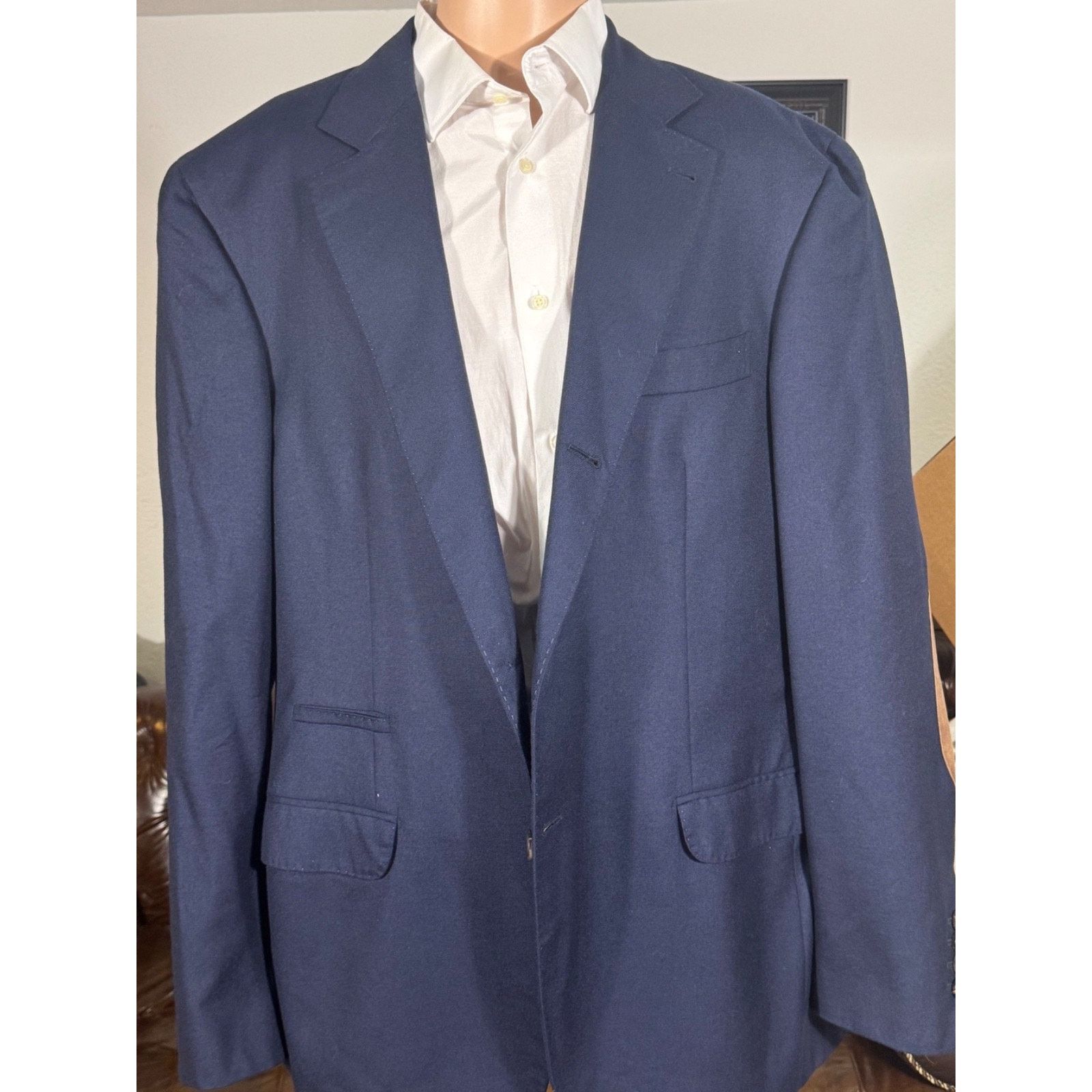 Brunello Cucinelli Brunello Cucinelli Navy 100% Cashmere Blazer Jacket 48 Tweed Size 48R - 2 Thumbnail