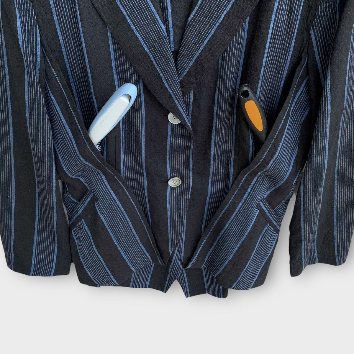 Issey Miyake 80s ISSEY MIYAKE ASYMMETRICAL STRIPED HEMP ARCHIVE WOMENS Size M / US 6-8 / IT 42-44 - 8 Thumbnail