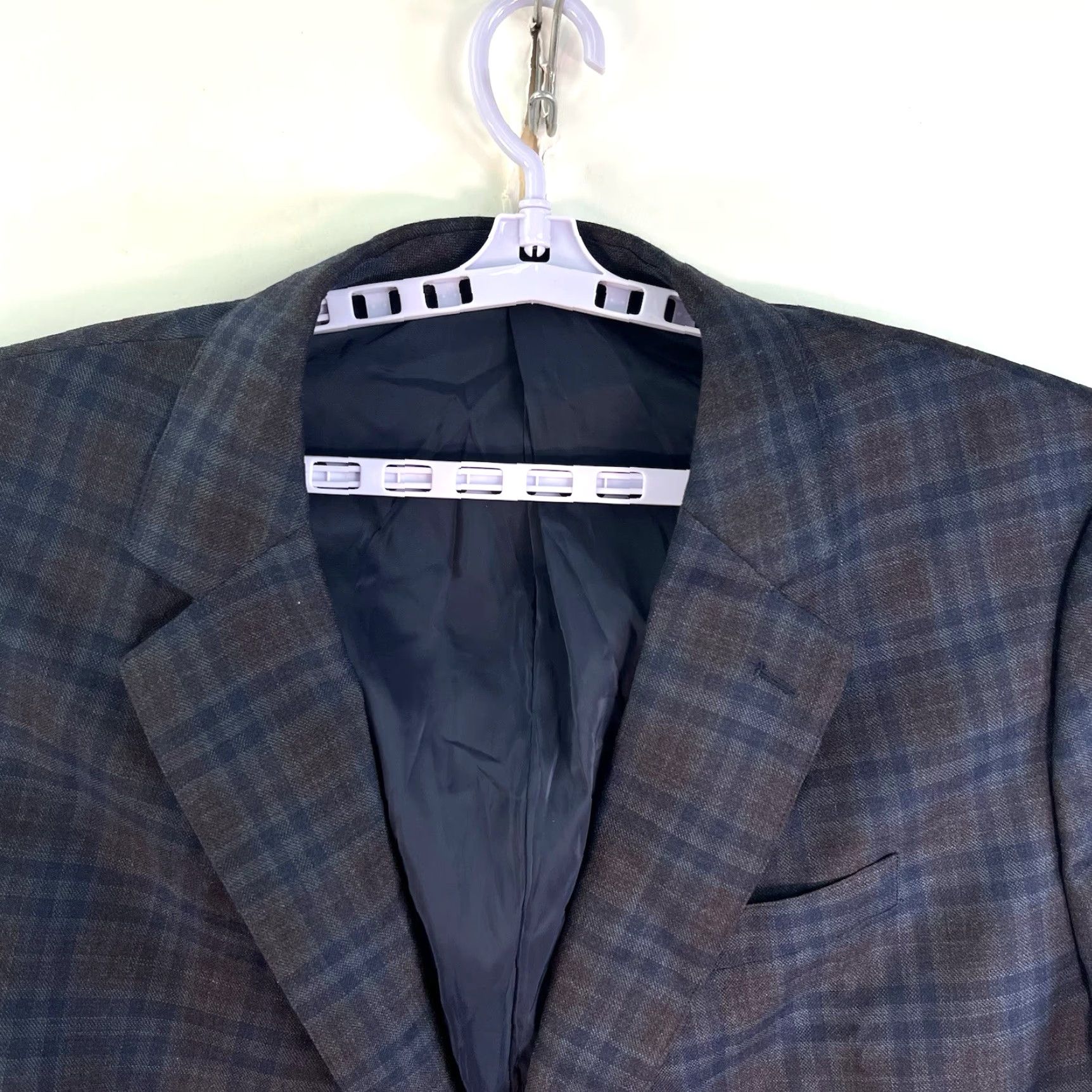 Bonobos VINTAGE Bonobos Men’s Suit Jacket 54 Blue/Green Plaid Wool Blend Single-Breasted Business Casual Size 54R - 2 Thumbnail