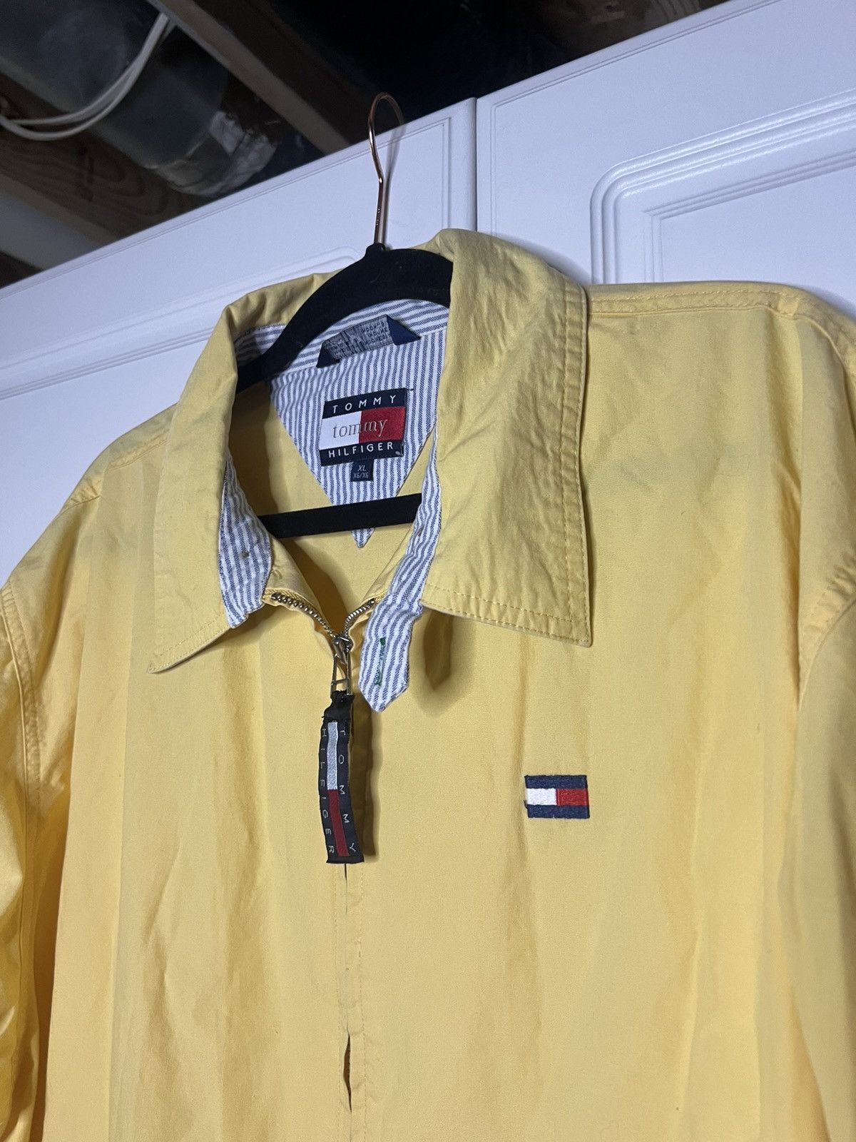 Tommy Hilfiger × Vintage Vintage Butter Yellow Toy Hilfiger Jacket Size US XL / EU 56 / 4 - 4 Thumbnail