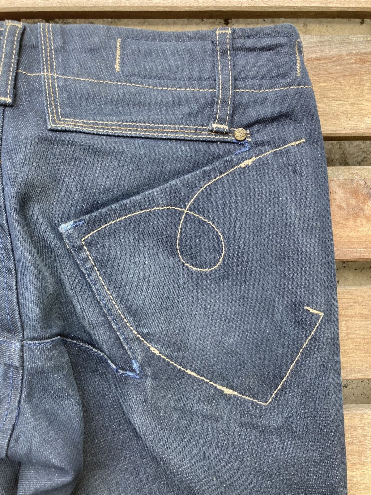 Marithe + Francois Girbaud Le Jean De Marithe Francois Girbaud Flare Blue Star Jeans Size 30" / US 8 / IT 44 - 16 Thumbnail
