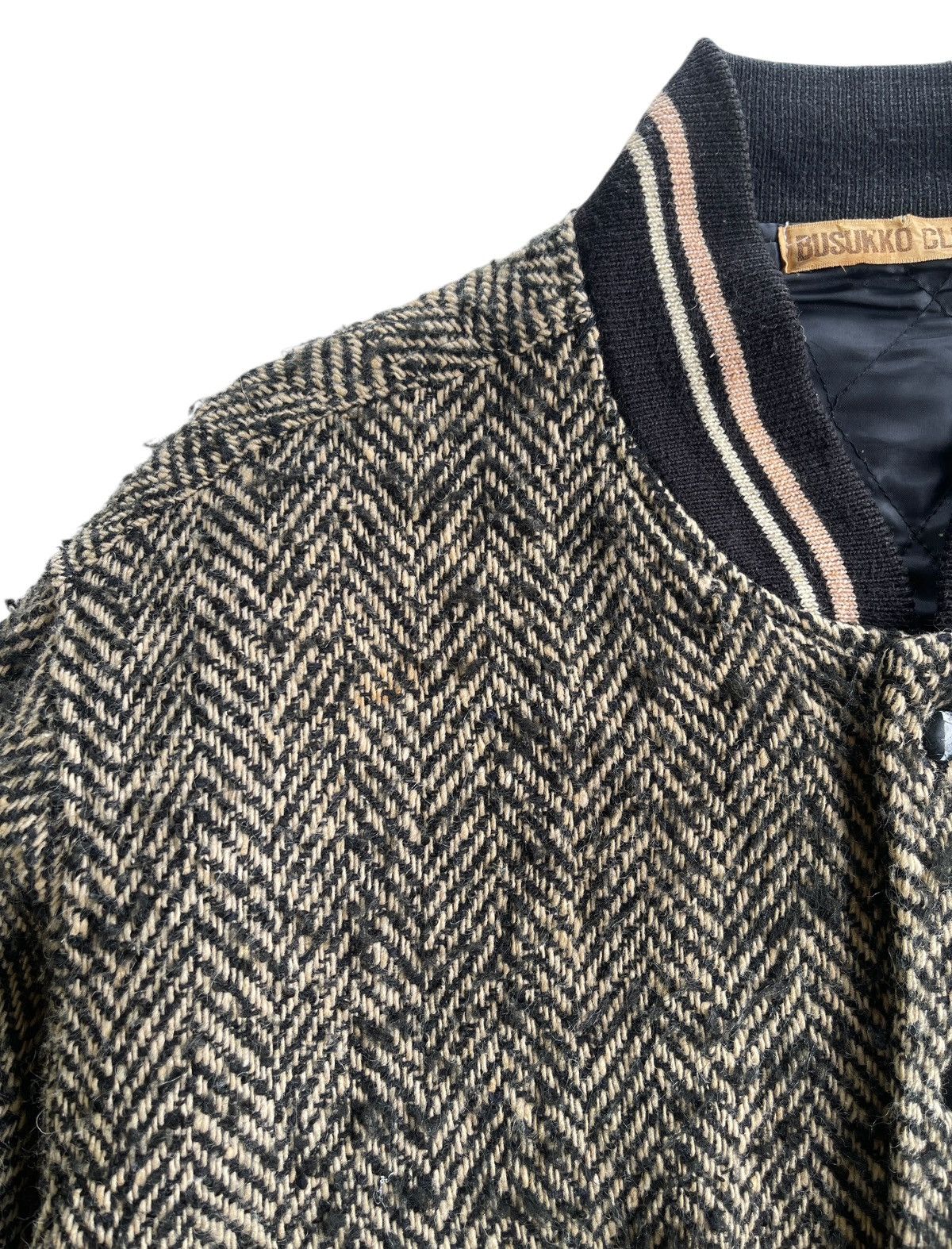 Issey Miyake Vintage Wool Herringbone Blouson Jacket Size US L / EU 52-54 / 3 - 10 Thumbnail