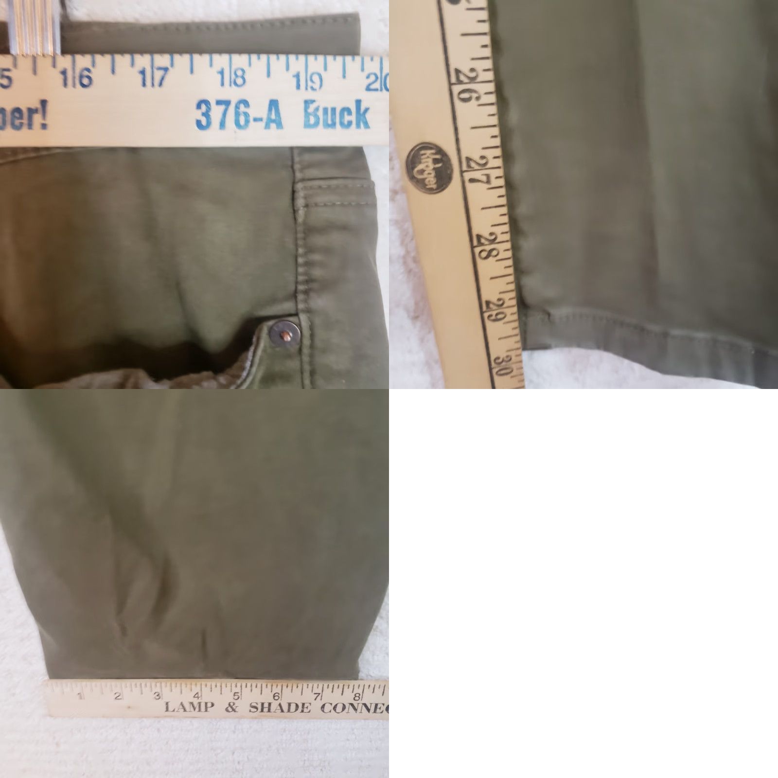 Lucky Brand Lucky Brand 410 Athletic Slim Jeans Mens 38x30 Green Khaki Stretch Denim Zip Button Tapered Preppy USA USA Theme Logo Size US 38 / EU 54 - 10 Thumbnail