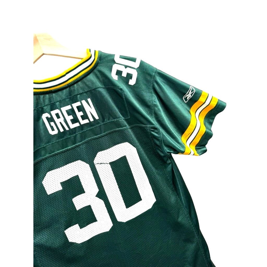 NFL × Reebok × Vintage 2000's Reebok Green Bay Packers Ahman Green Youth NFL Jersey Size US XL / EU 56 / 4 - 8 Thumbnail