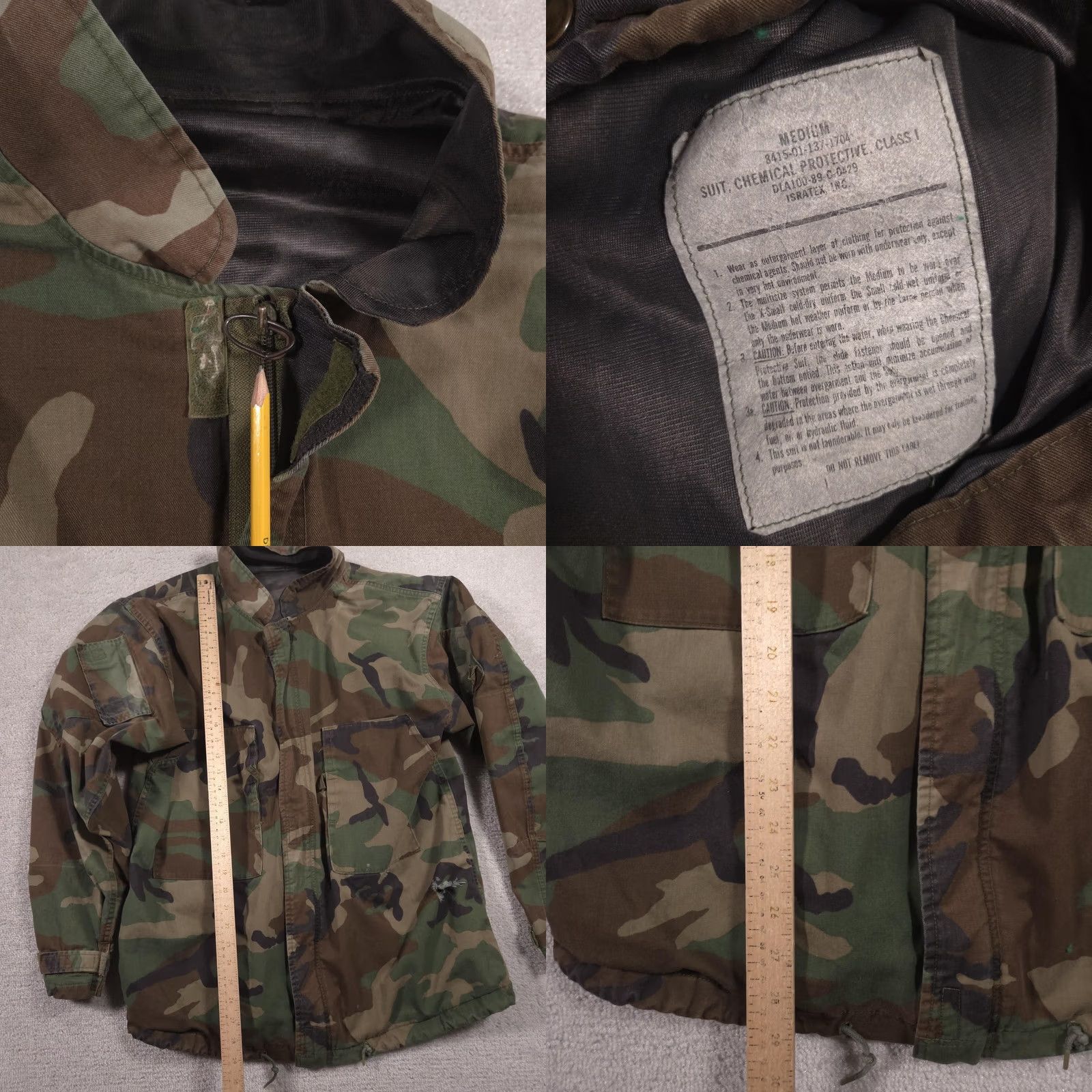 Vintage VINTAGE Isratex Jacket Mens M Woodland Camo Military Cotton-Blend Full Zip Pockets 80s Mens Size US M / EU 48-50 / 2 - 8 Thumbnail
