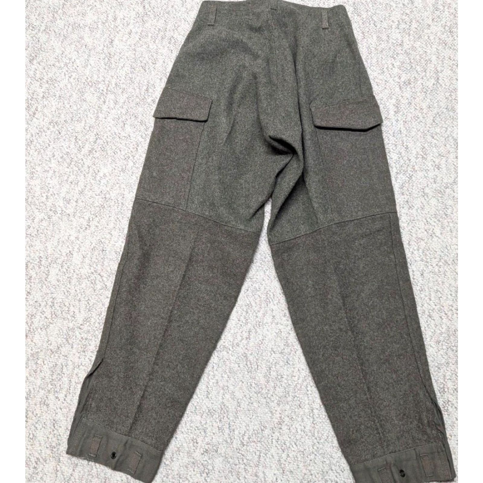 Vintage VINTAGE Swedish Army Pants Wool 28x30 Green Cargo Men Wool Pants 28x30 Sweden Military WWII Size US 28 / EU 44 - 5 Thumbnail