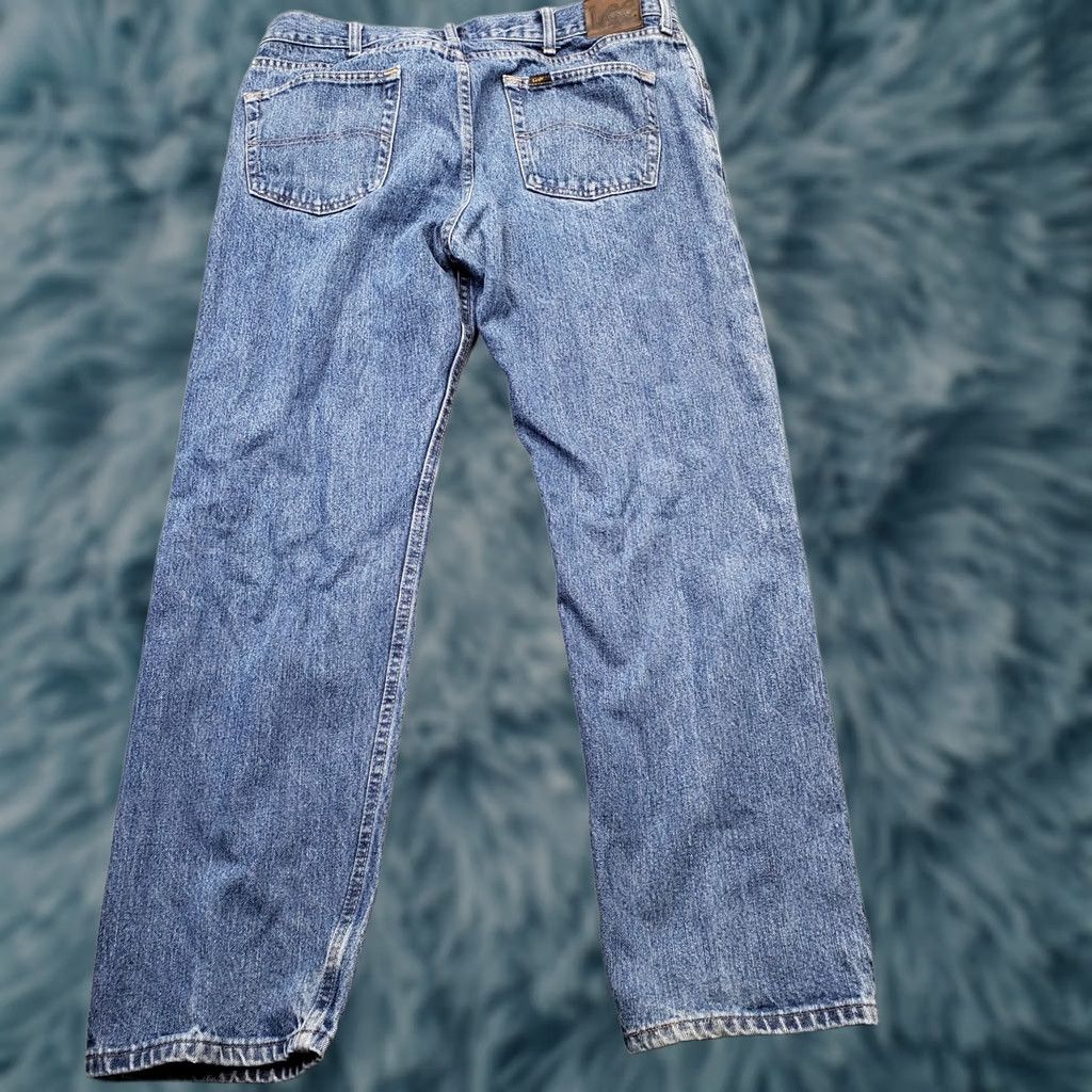 Lee Lee Jeans Mens Regular Fit 38x30 Blue Denim Flat Front Straight Leg Jeans Size US 38 / EU 54 - 1 Thumbnail