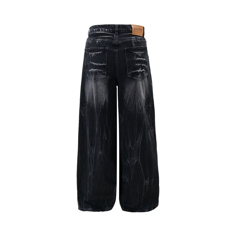 Japanese Brand × Jean Men's oversize hip-hop trendy washed tie-dye jeans Size US 34 / EU 50 - 3 Thumbnail