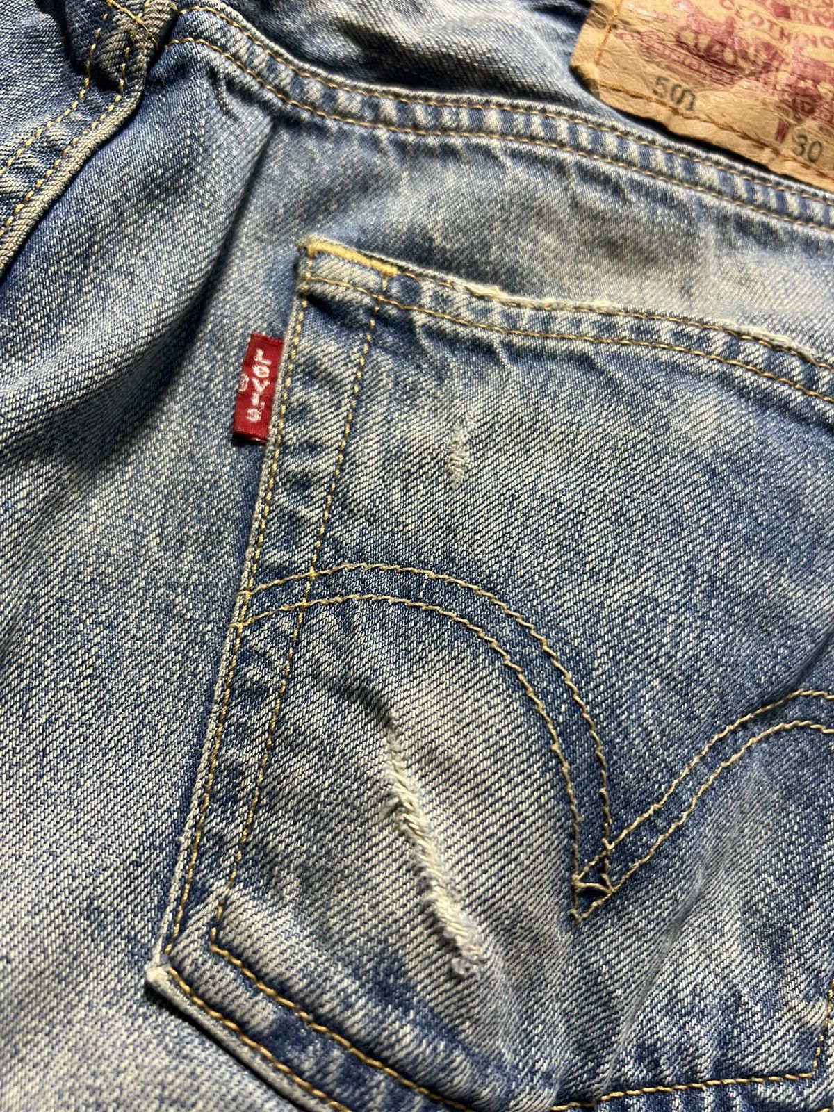 Levi's × Levi's Vintage Clothing 💥Rare💥Vintage 90’Levis 501 Kurt Corbain Distressed Jeans Size US 30 / EU 46 - 17 Thumbnail