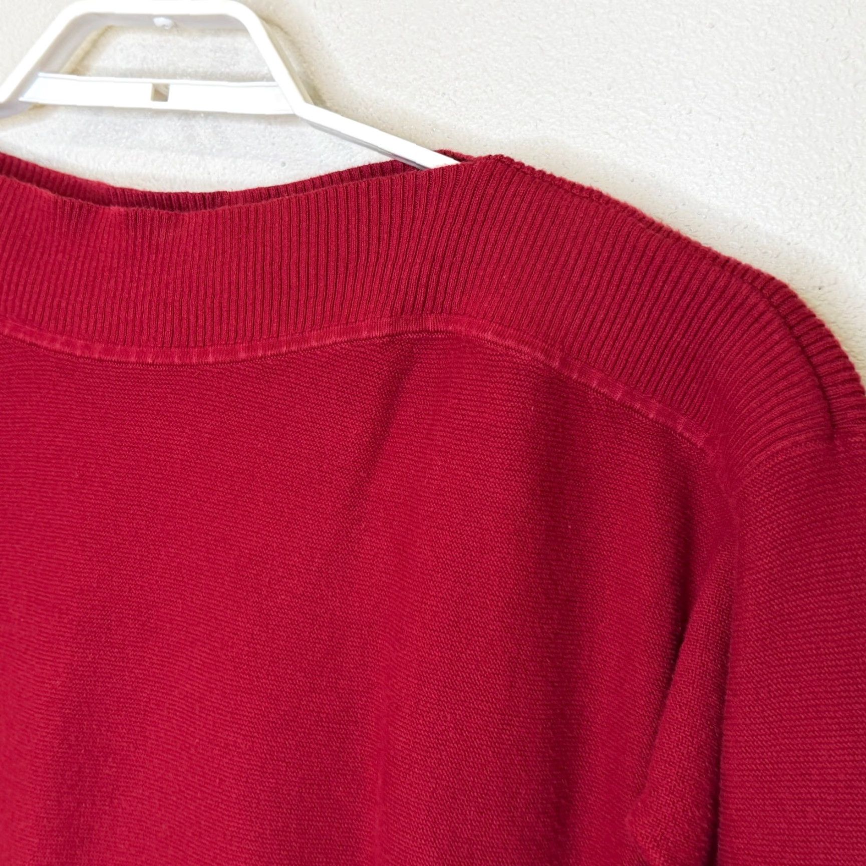 J. Jill J.Jill Boat Neck Sweater Womens Medium Dark Red 3/4 Sleeve Pullover Cotton Size M / US 6-8 / IT 42-44 - 2 Thumbnail