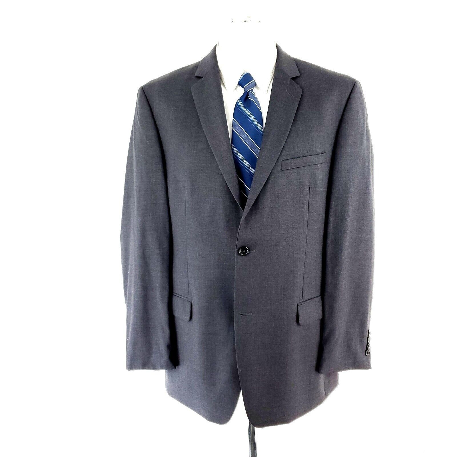 Joseph Abboud Joseph Abboud Wool 2 Button Blazer 40R Or Slim Fit 42R Gray Size 40R - 4 Thumbnail