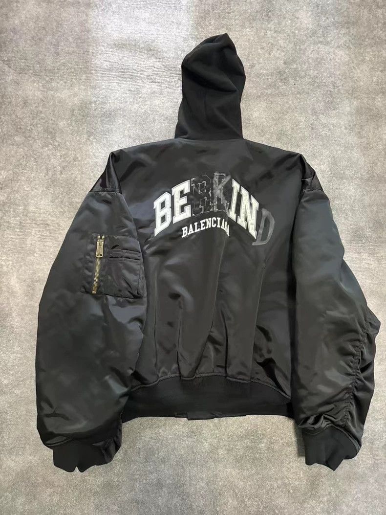 Balenciaga Balenciaga Black Bomber pilot jacket in autumn and winter Size US XXS / EU 40 - 2 Thumbnail