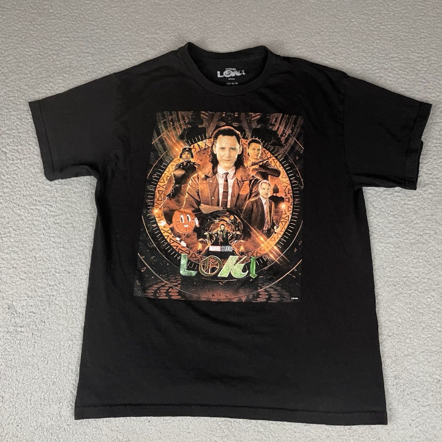 Vintage Marvel Loki T Shirt Adult L Black Logo Comic Men Short Sleeve Crew Neck Cotton Blended Fabric Size US L / EU 52-54 / 3 - 2 Thumbnail