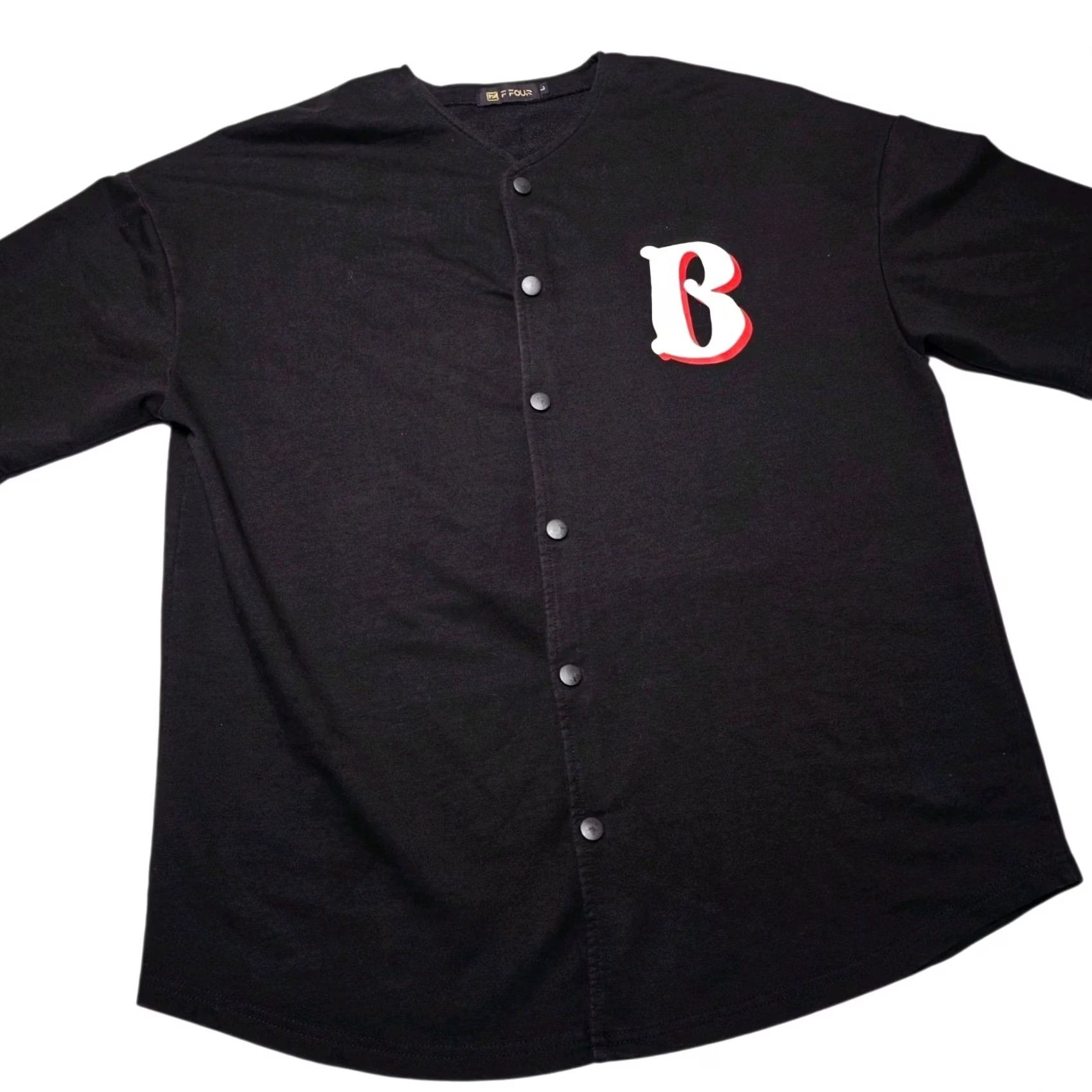 Travis Scott Travis Scott Cactus Jack Mens Size Large Black Baseball Jersey Baseball Button-Up Short Sleeve Graphic Print USA Classic Fall Size US L / EU 52-54 / 3 - 2 Thumbnail
