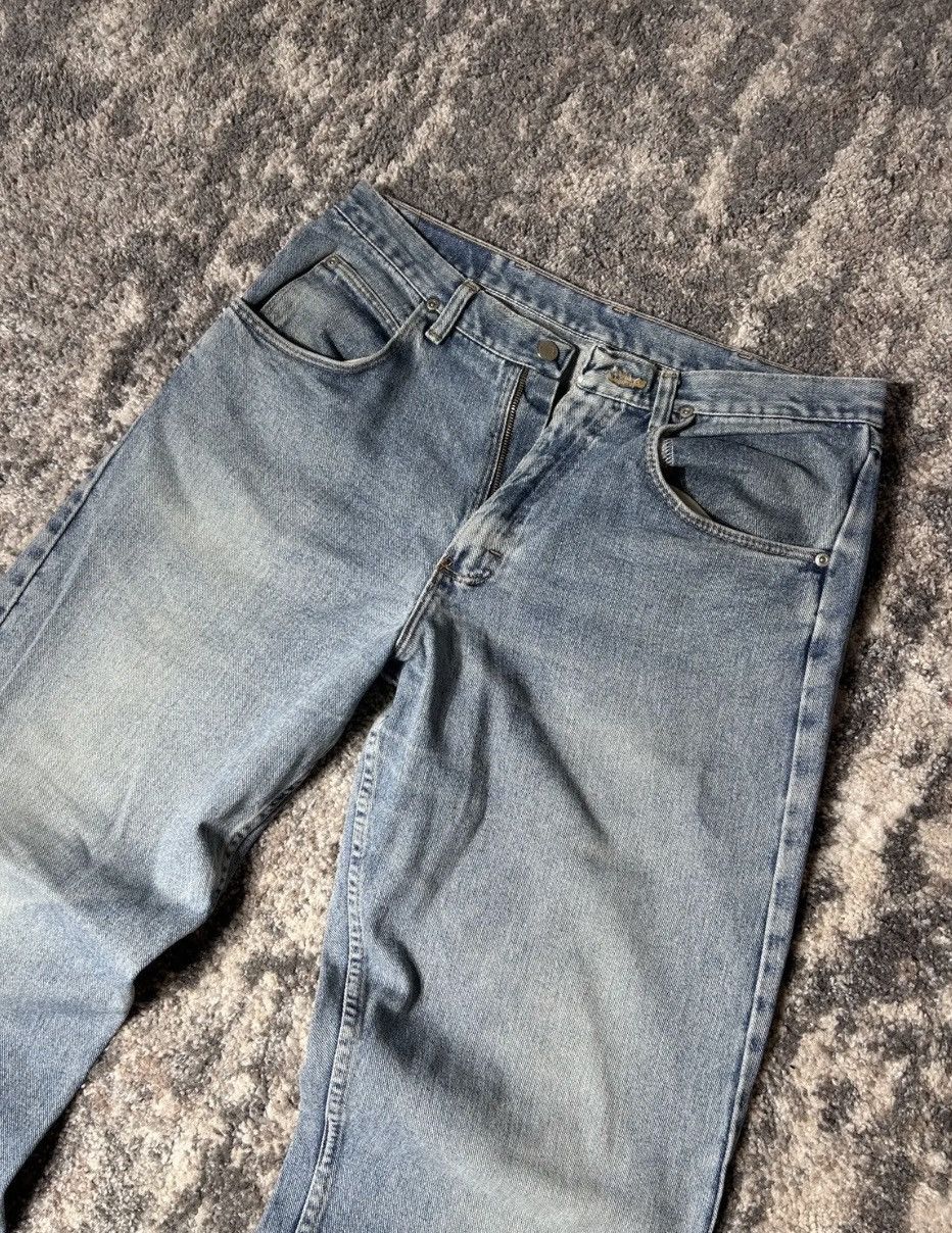 Vintage × Wrangler Crazy Vintage 90s Wrangler Jeans Baggy Wide Leg Smoke Black Size US 34 / EU 50 - 4 Thumbnail