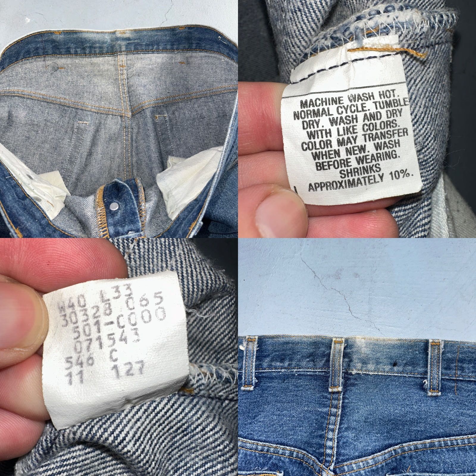 Levi's Levi's 501 Vintage 80s USA Straight Leg Jeans Blue Light Wash 40x33 38x29 Men Denim Cotton Mid Rise Regular Inseam 33 Size US 40 / EU 56 - 9 Thumbnail