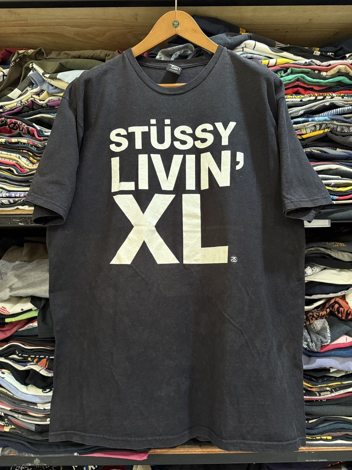 Stussy Vintage Stussy Livin XL Streetwear Faded Tee Size US XL / EU 56 / 4 - 1 Thumbnail