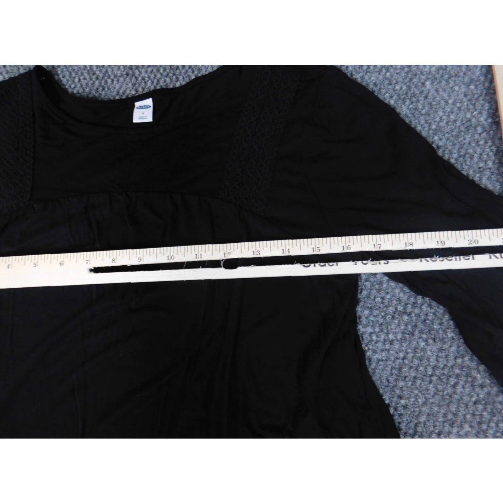 Old Navy Old Navy Womens Blouse S Black Stretch Top Crew Neck Pullover Casual Polyester Blouse Regular Fit Womens Size S / US 4 / IT 40 - 4 Thumbnail