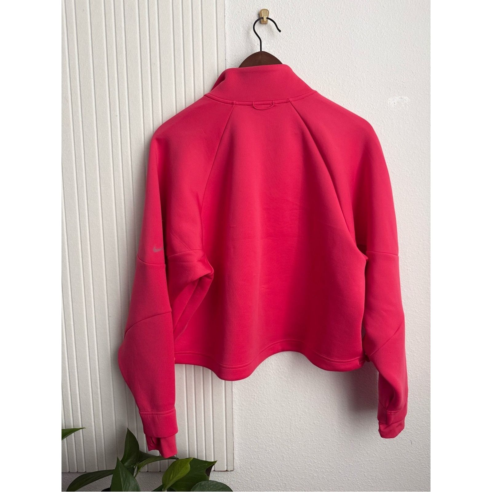 Nike Nike DRI-FIT Pink Scuba Half-Zip Pullover with Thumbholes Size M / US 6-8 / IT 42-44 - 5 Thumbnail