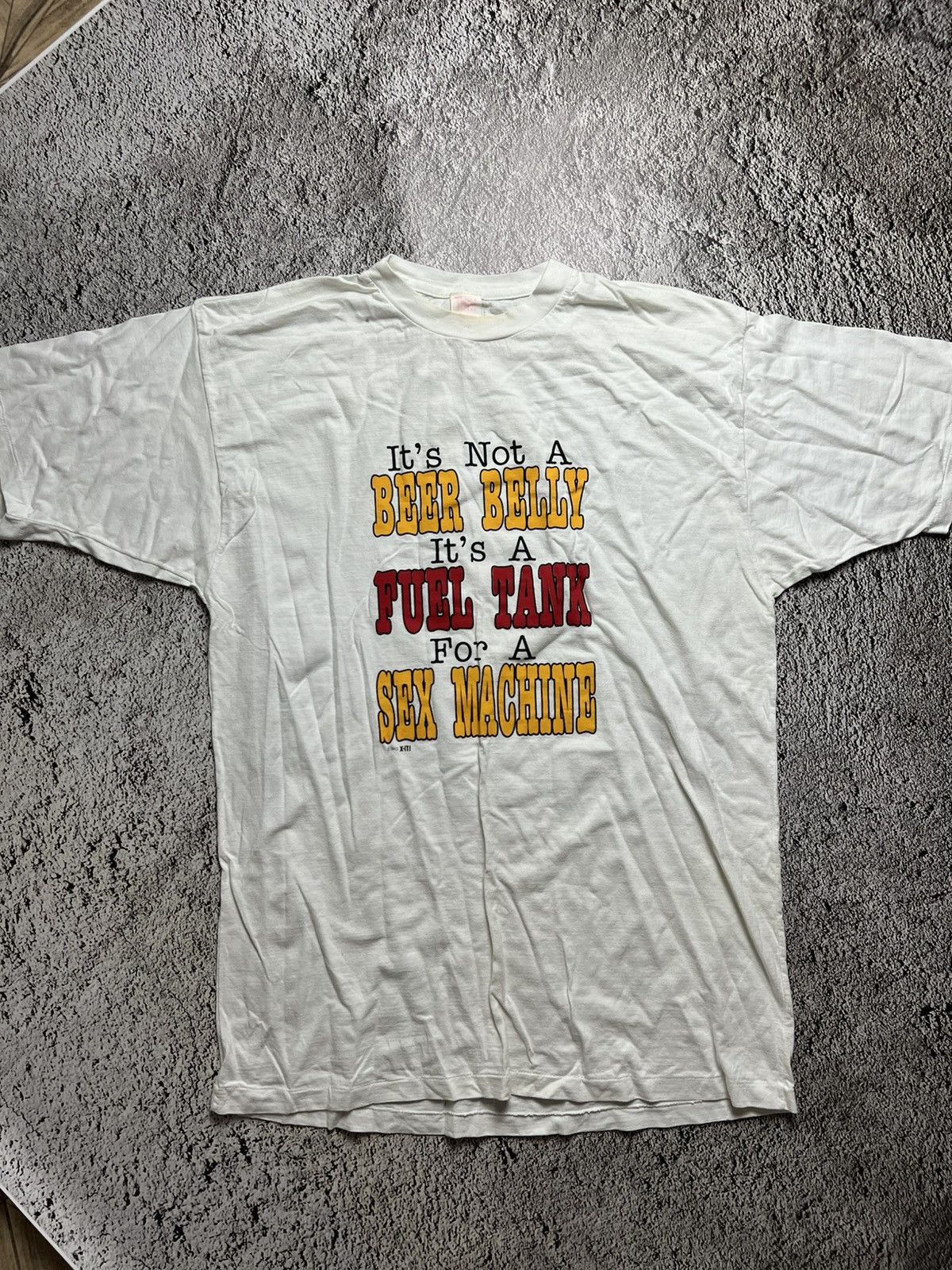 Other 1992 Not a Beer belly Fuel tank for sex machine humor tee Size US XL / EU 56 / 4 - 1 Thumbnail