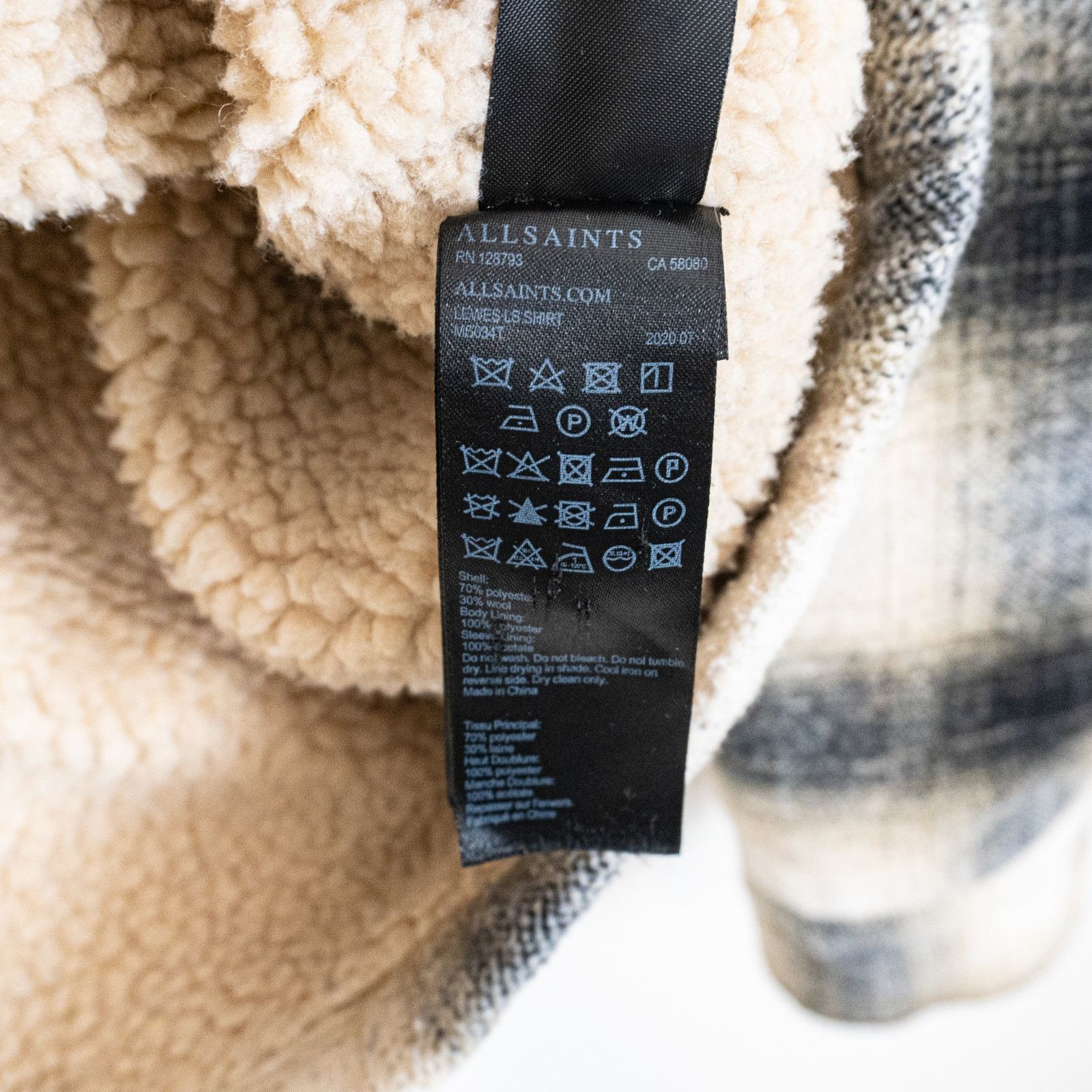 Allsaints All SAINTS Lewes Check Shirt Jacket Sherpa Lined Size Large Size US L / EU 52-54 / 3 - 7 Thumbnail