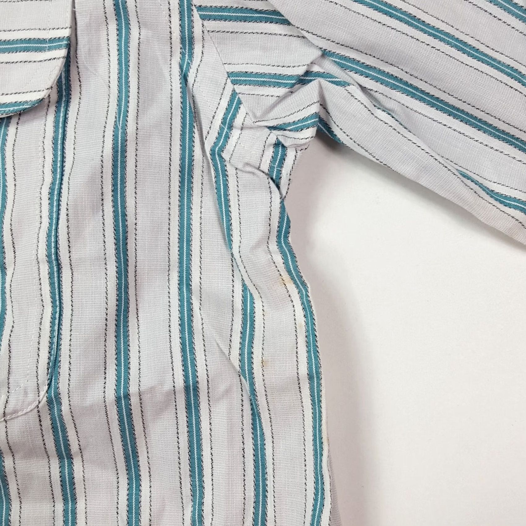 Arrow VINTAGE Arrow Button-Up Striped Shirt Long Sleeve Collared Blue M Mens 90s Retro Casual Workwear Size US M / EU 48-50 / 2 - 4 Thumbnail