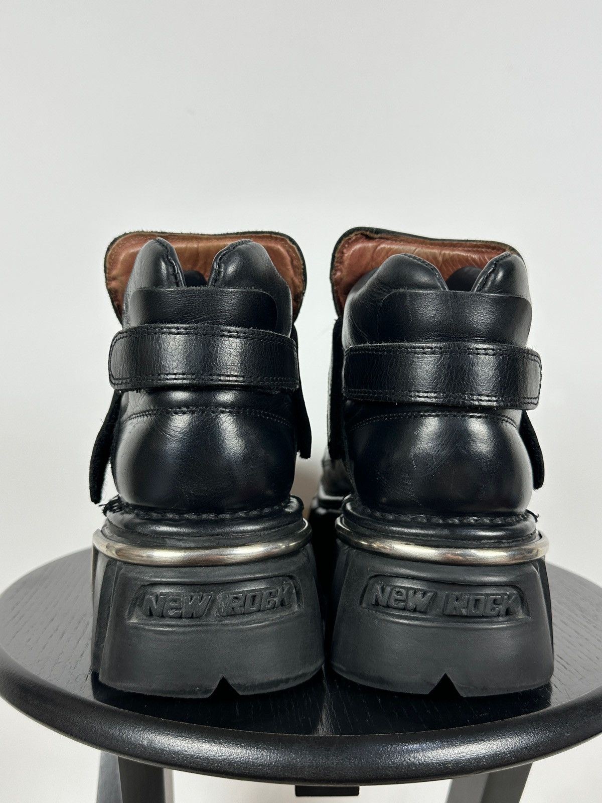 New Rock Vintage New Rock M.283 Terminator E-14 Black Leather Boots Size US 9 / EU 42 - 10 Thumbnail