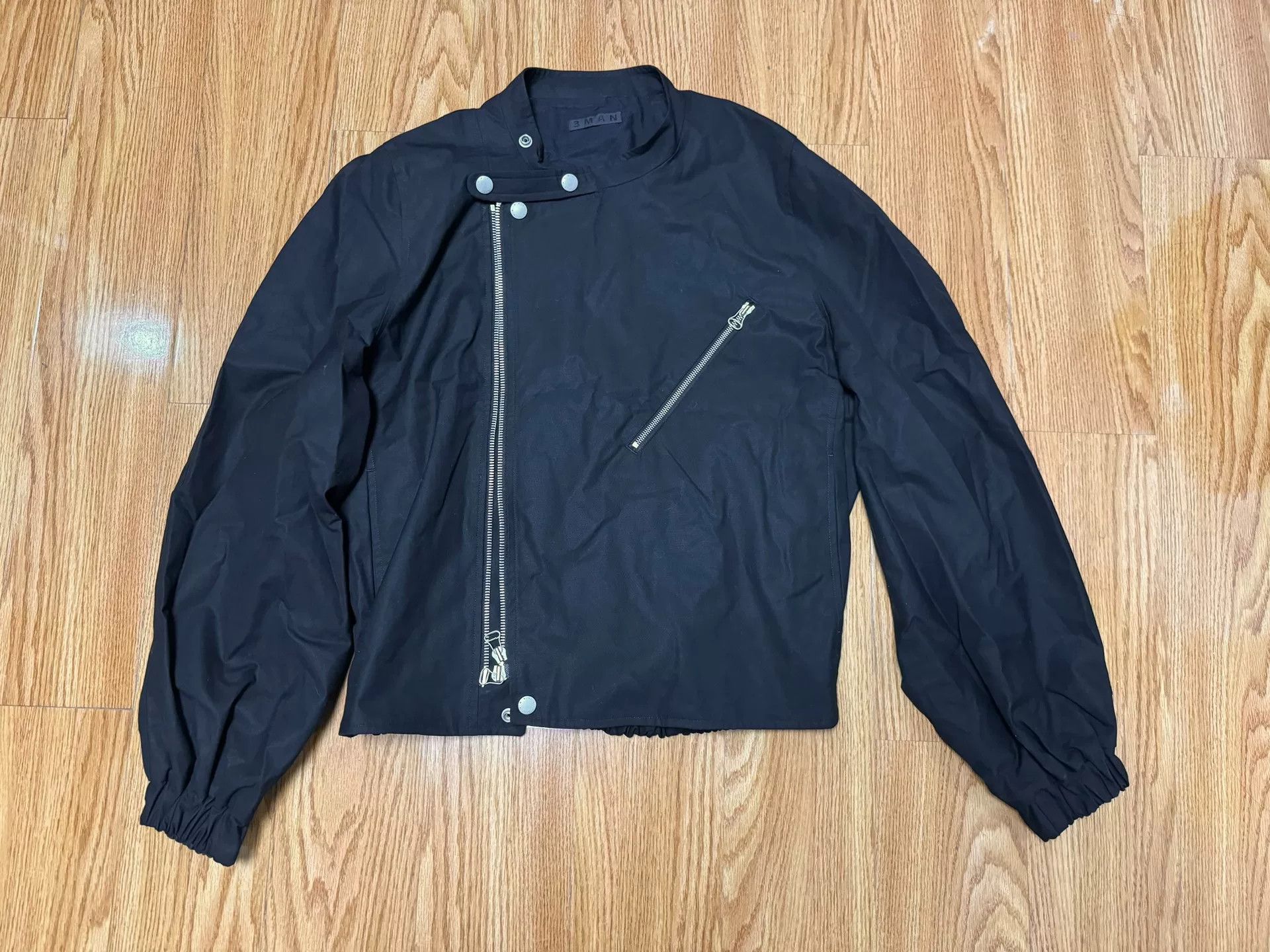 3MAN black bomber jacket with diagonal zipper Size US L / EU 52-54 / 3 - 1 Thumbnail