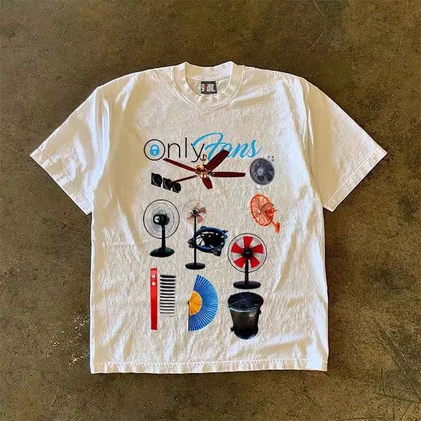 Japanese Brand Hirase x Mint White street washed retro fan pattern t-shirt Size US M / EU 48-50 / 2 - 5 Thumbnail