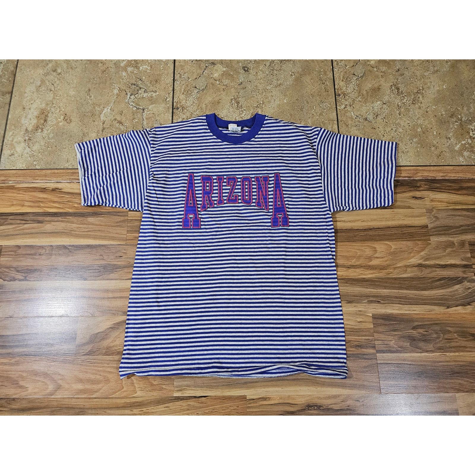 Other Arizona Gray Blue Striped T-shirt Sz L New 1990s Size US L / EU 52-54 / 3 - 1 Thumbnail