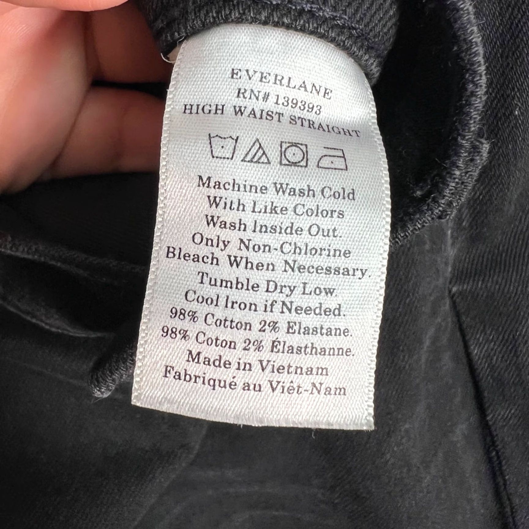 Everlane Everlane Jeans 28 Black High Waist Straight Denim 5-Pocket Womens Adult Regular Size 28_IN Inseam 26 in Slim Leg Size 28" / US 6 / IT 42 - 4 Thumbnail