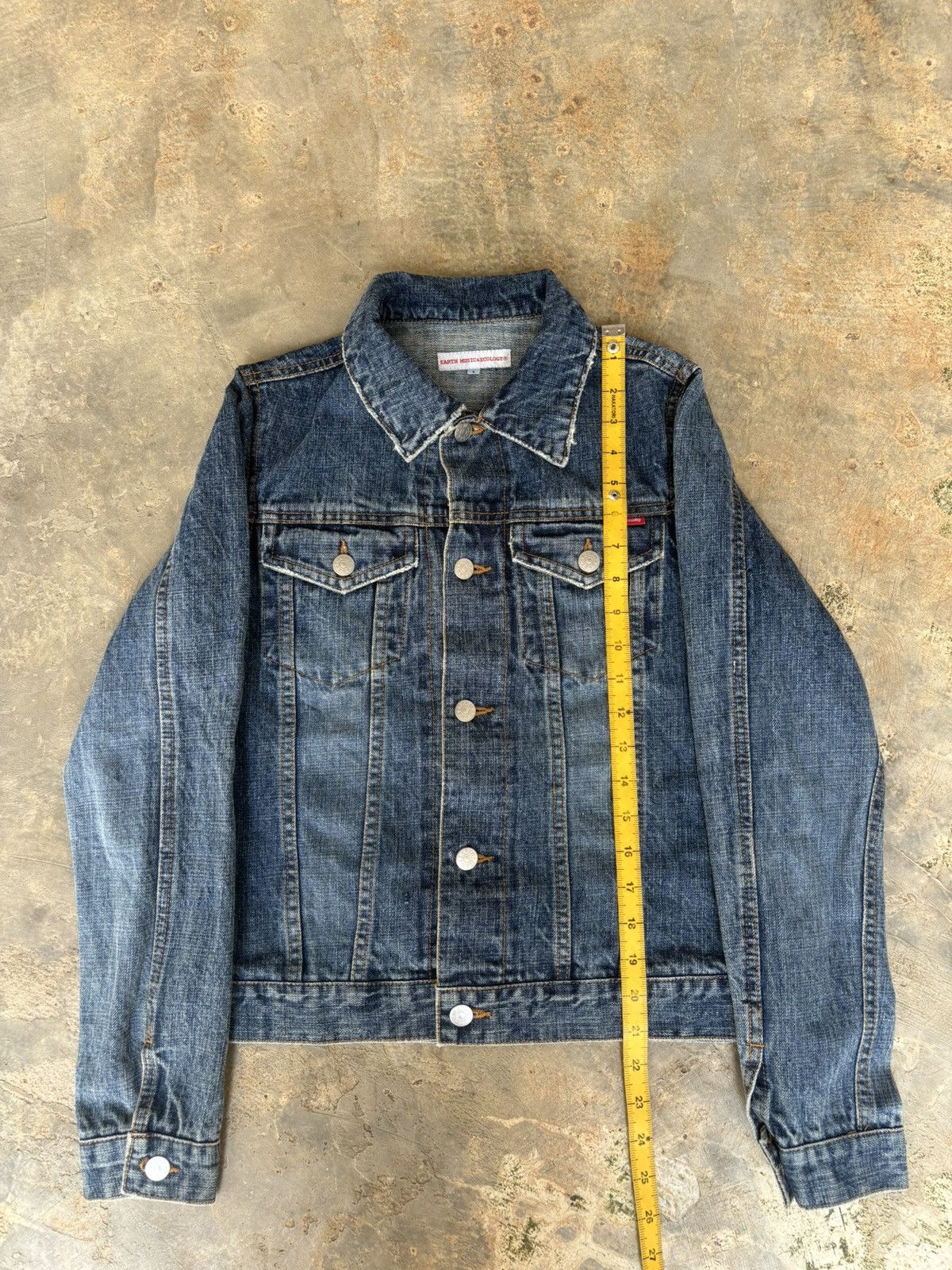 Designer Earth Music & Ecology Denim Jacket Size 1 Size M / US 6-8 / IT 42-44 - 12 Thumbnail
