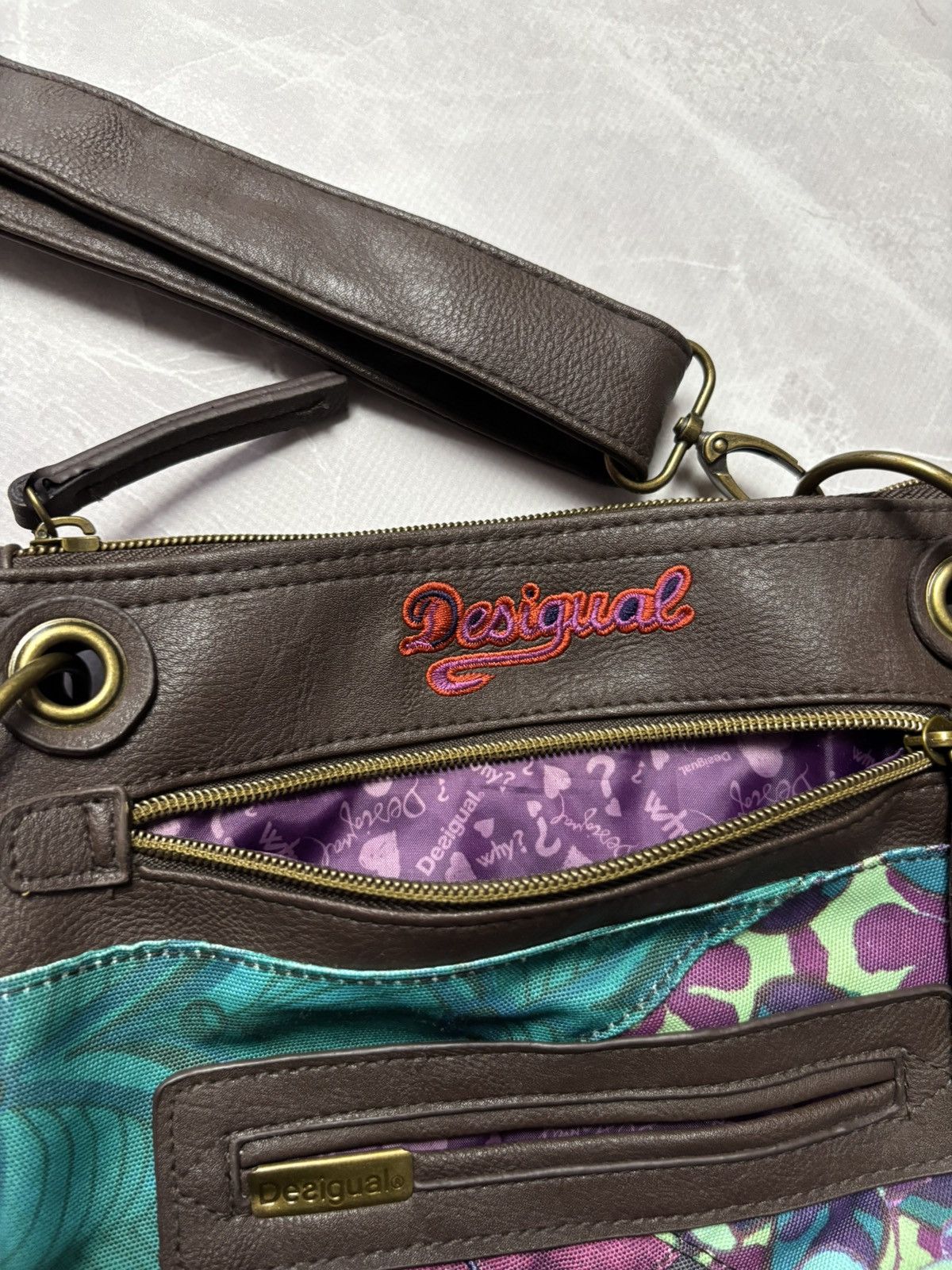 Desigual Desigual Floral Boho Messenger Crossbody Bag Multicolor Size ONE SIZE - 9 Thumbnail
