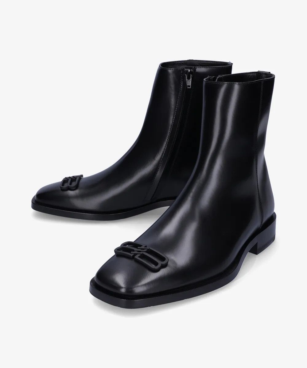 Balenciaga Leather BB Icon Rim Bootie in Black Size US 12 / EU 45 - 1 Thumbnail