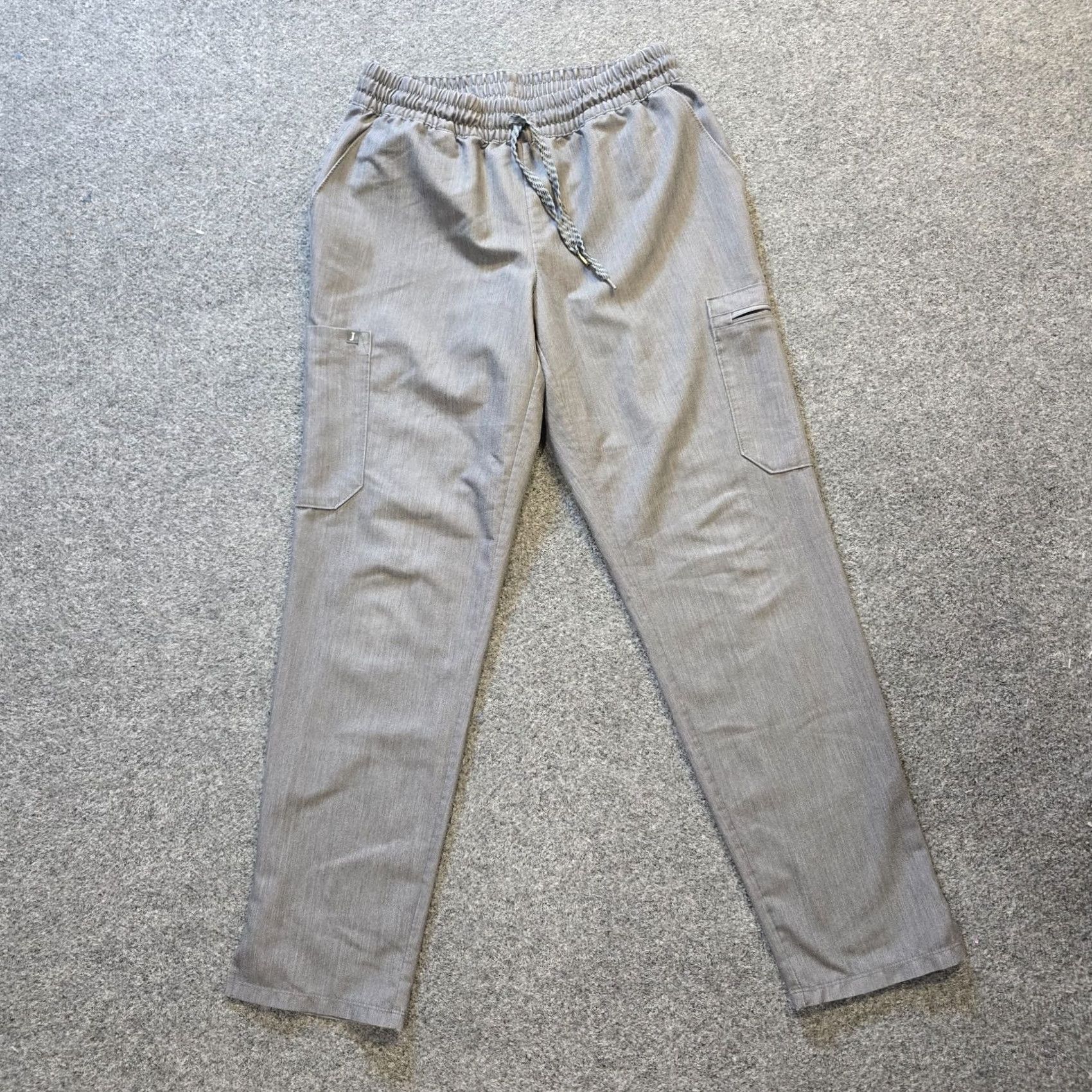 Vintage Jaanuu Pants Women Size Medium Gray Pull On Pocket Nursing Medical Lab Comfort Size 32" / US 10 / IT 46 - 2 Thumbnail