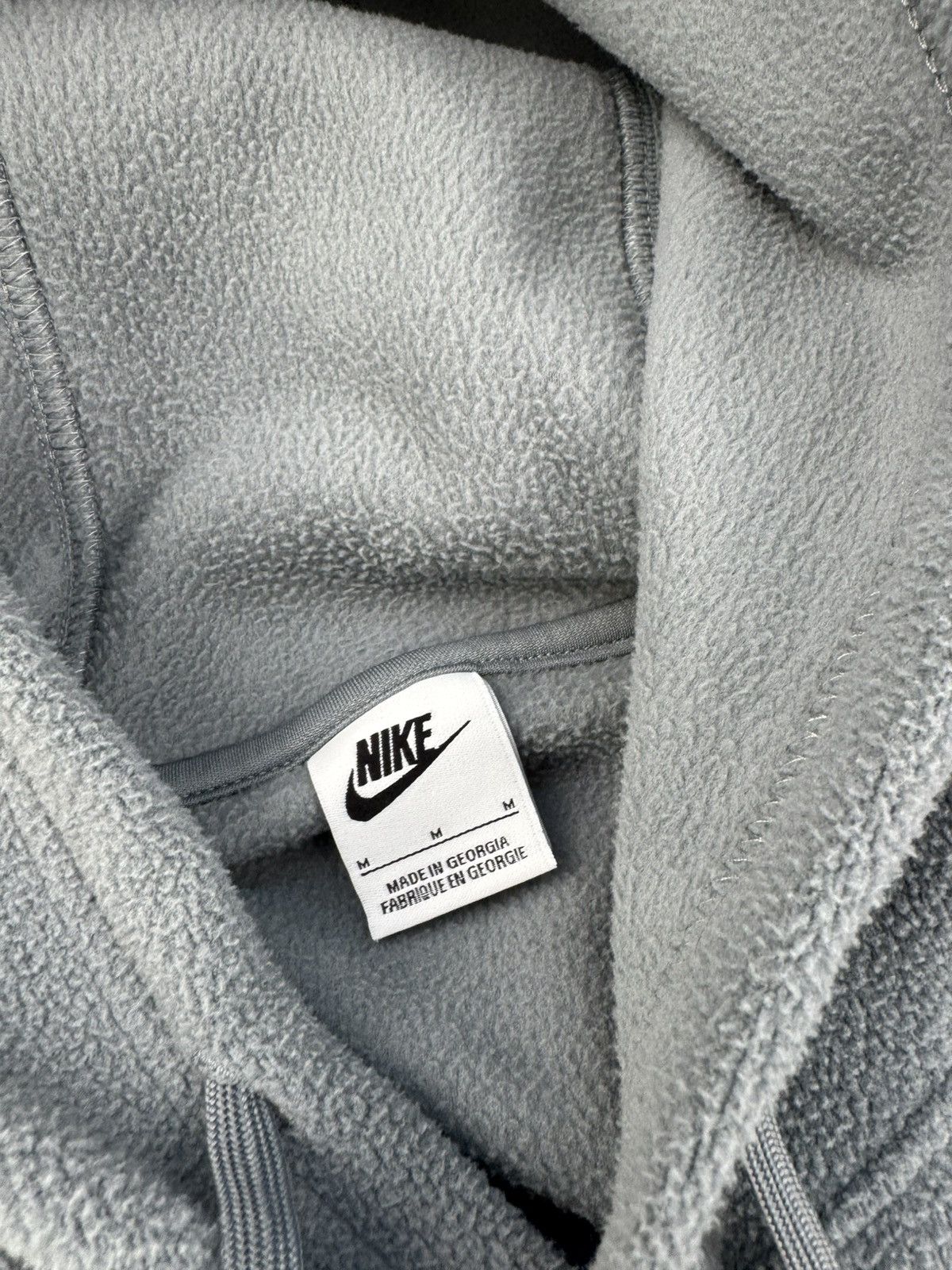 Nike × Vintage NIKE TEDDY FLEECE VINTAGE LOGO OVERSIZE BOXY HOODIE Size US M / EU 48-50 / 2 - 5 Thumbnail