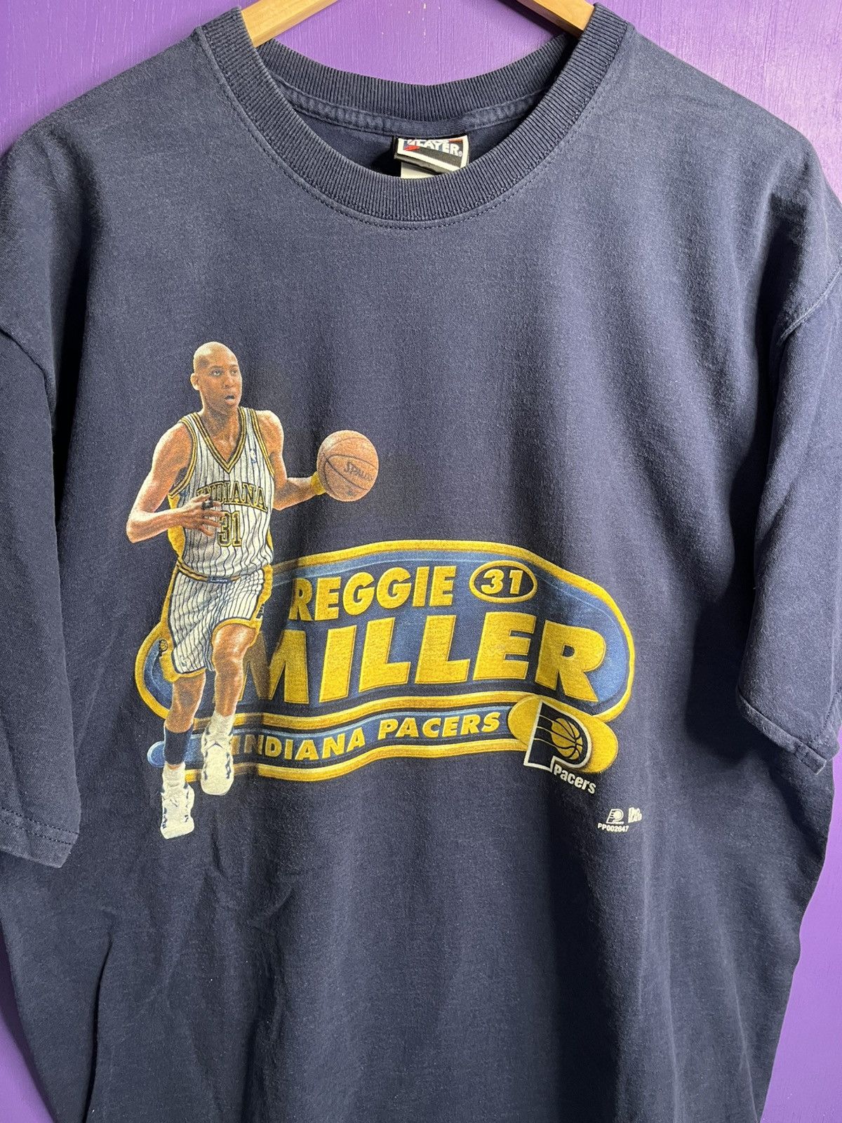 NBA × Pro Player × Vintage Vintage 90s Pro player pacers Reggie miller t-shirt Size US XL / EU 56 / 4 - 3 Thumbnail