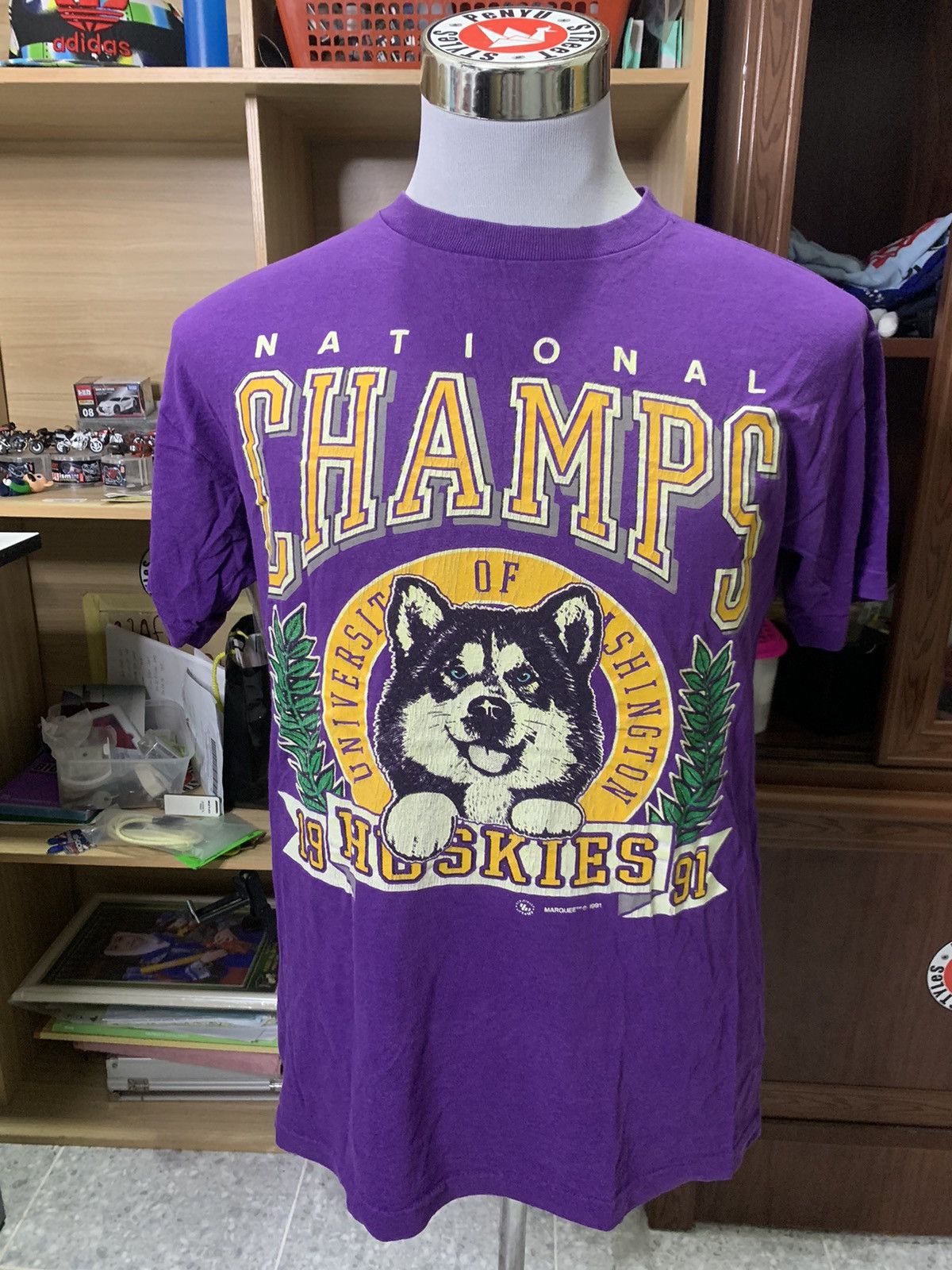 Vintage Rare Vintage 1991 champion huskies Distressed Size US L / EU 52-54 / 3 - 1 Thumbnail