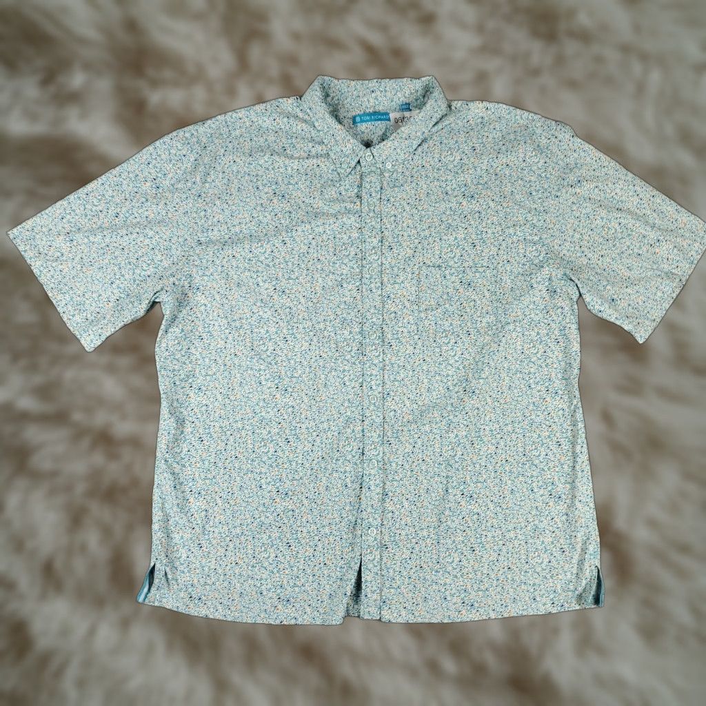 VINTAGE Tori Richard Shirt Mens 2XL Short Sleeve Button-Up