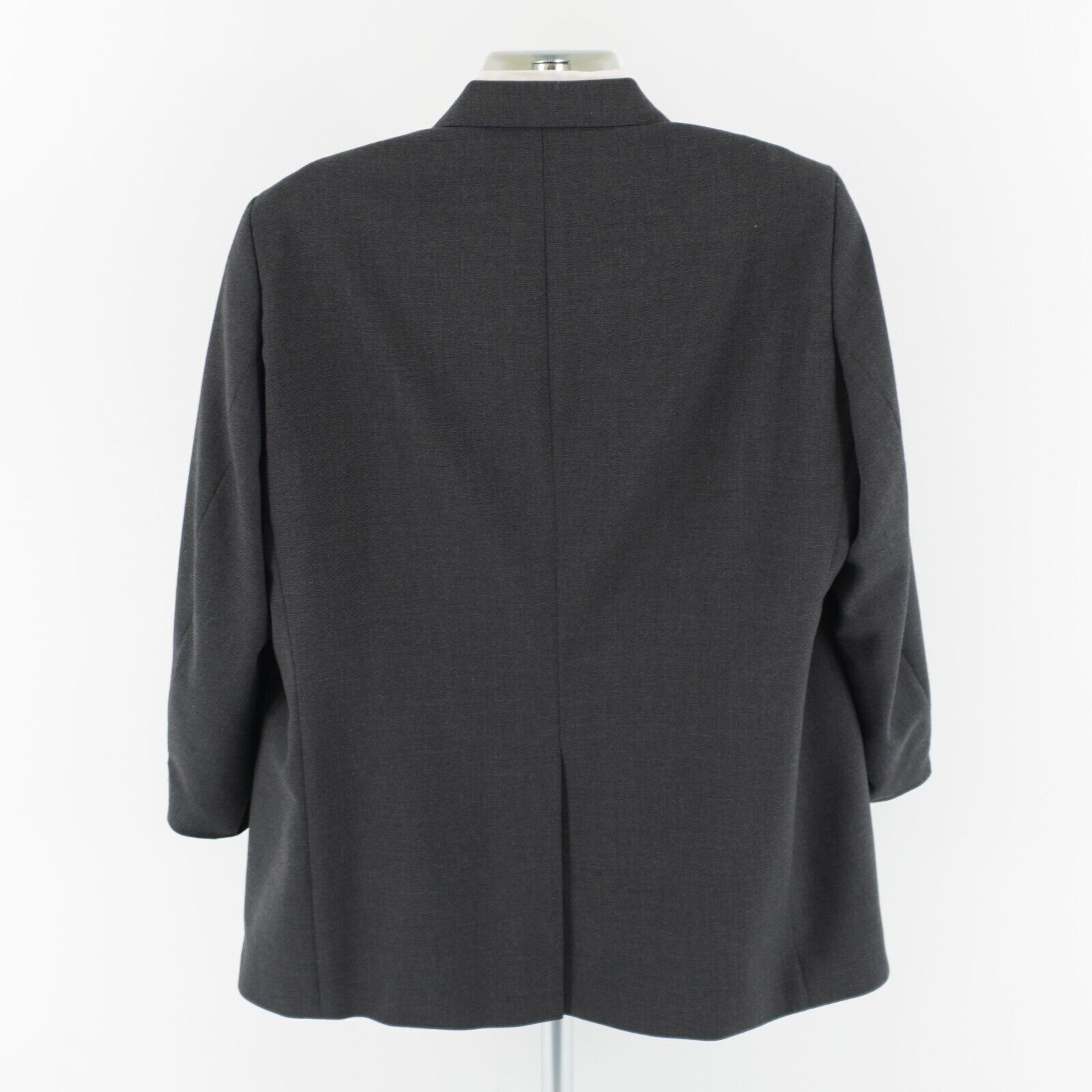 Stafford Stafford Gray Worsted Wool Polyester 2 Silver Button Blazer Size 38L - 6 Thumbnail