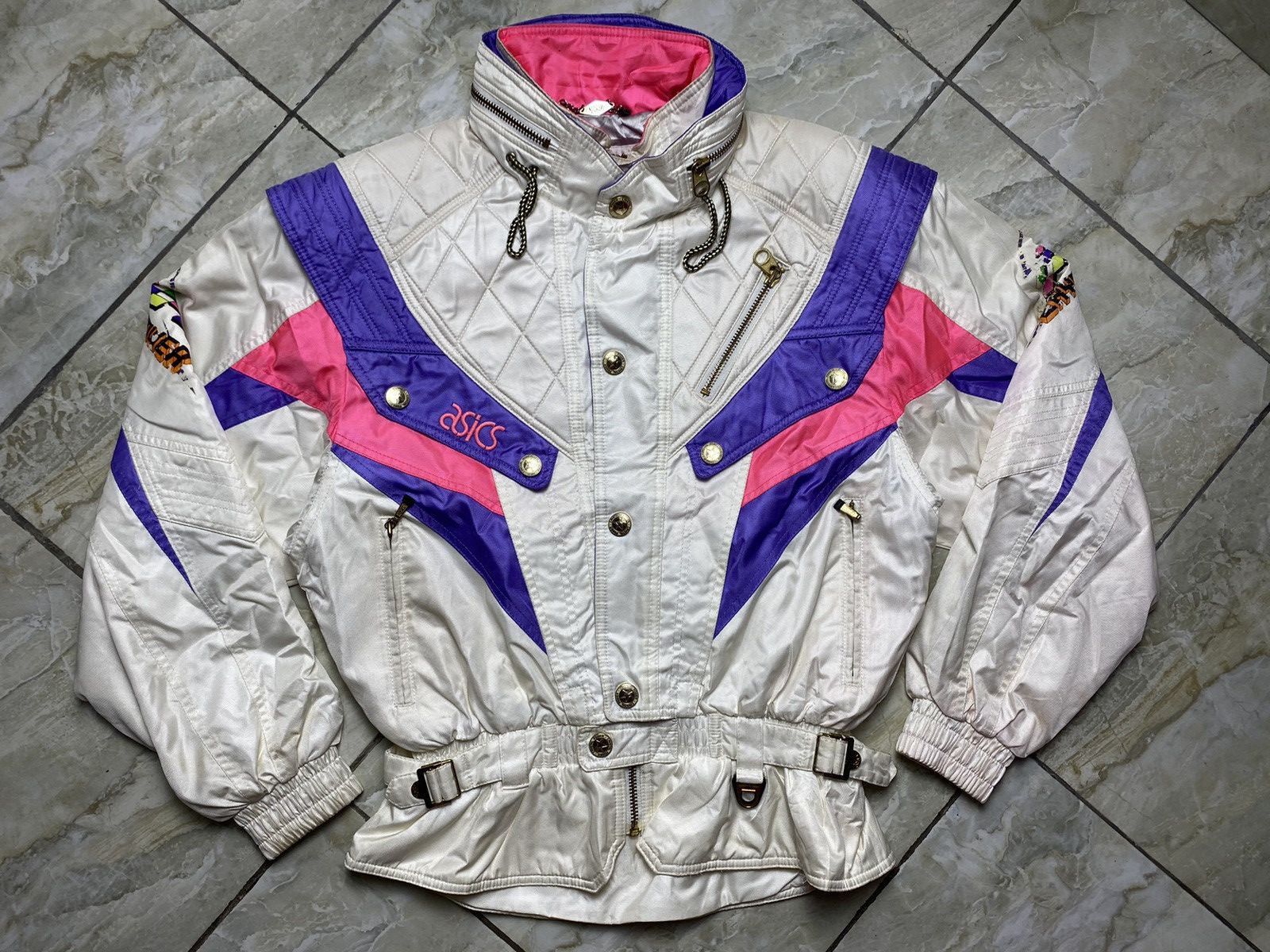 Asics Asics Caystal Power Sportswear Hoodie Ski Bomber Jacket Size L / US 10 / IT 46 - 2 Thumbnail